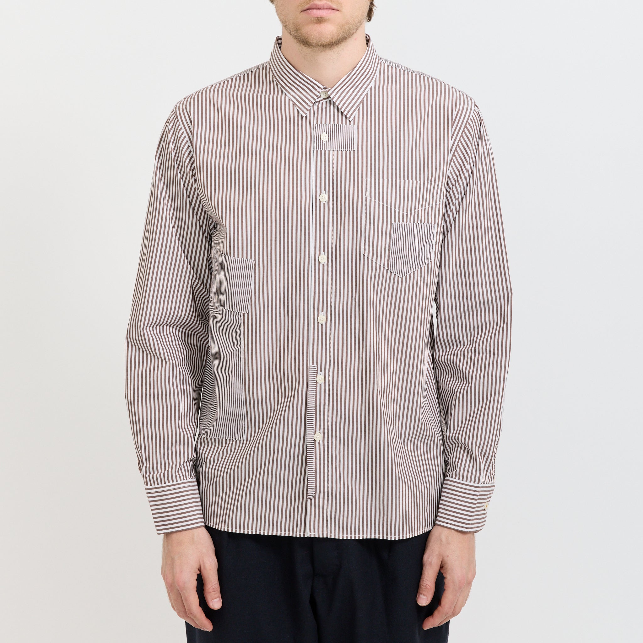 Patched Shirt Brown