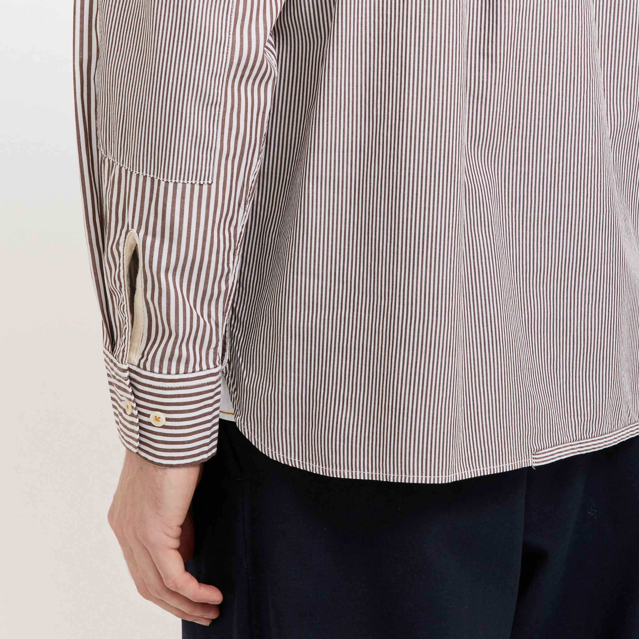Patched Shirt Brown