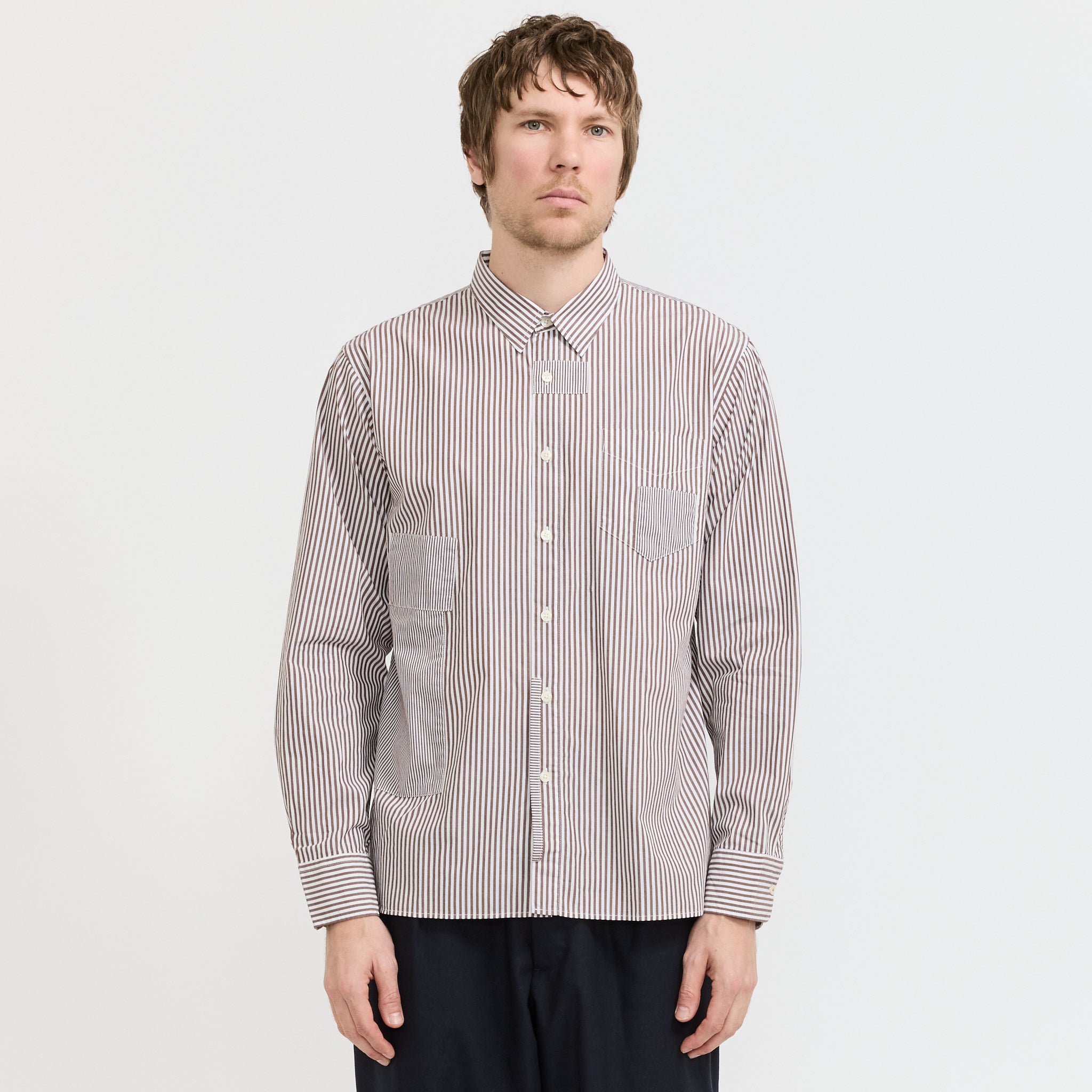 Patched Shirt Brown