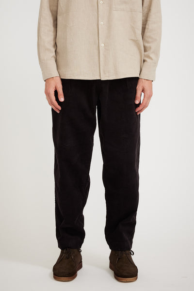 Universal Works | Pleated Track Pant Licorice Cord | Maplestore