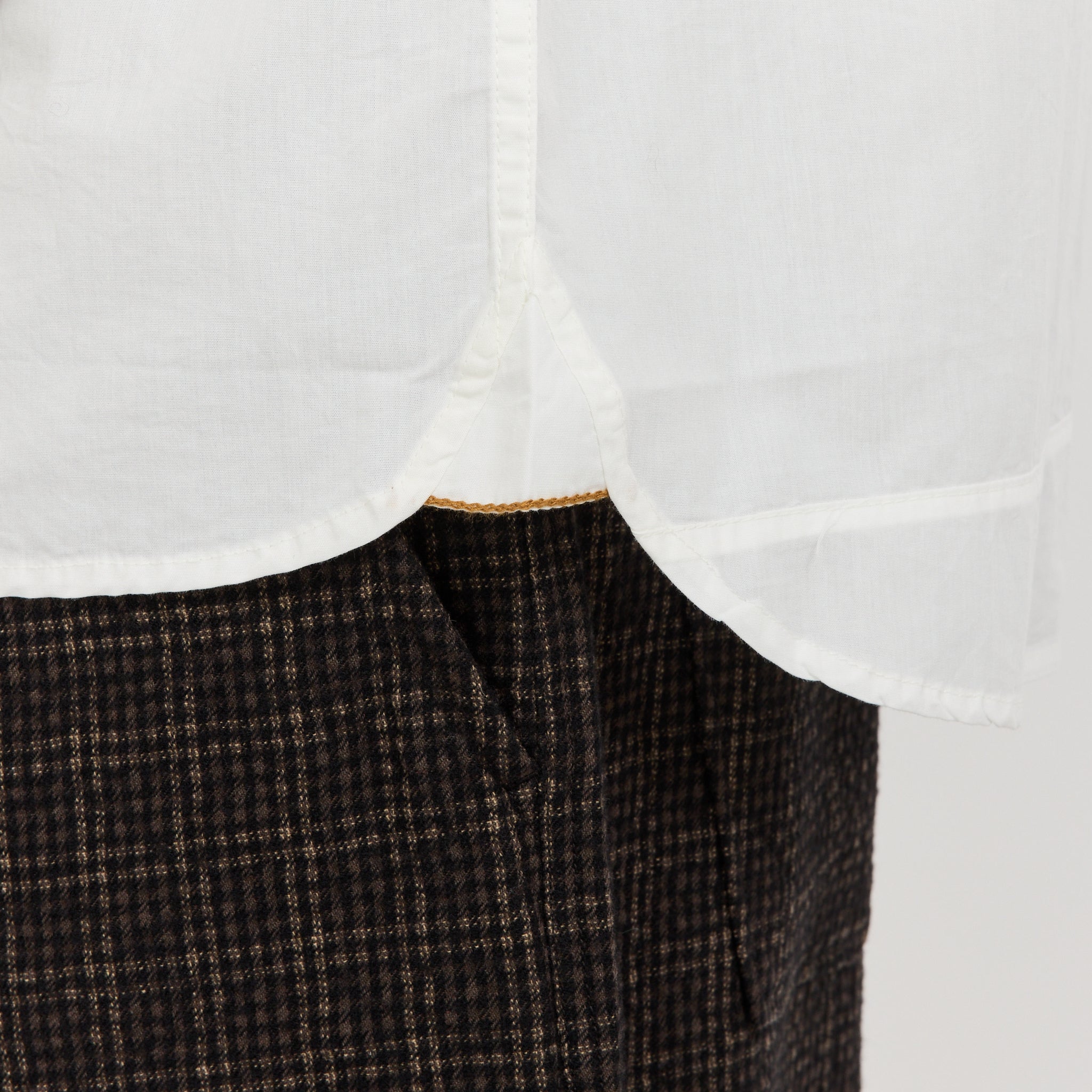 Patched Lazy Day Shirt Poplin White