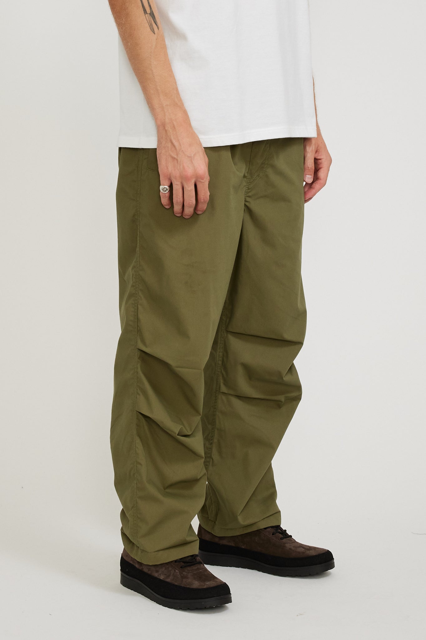 Universal Works | Parachute Pant Olive Recycled Poly Tech | Maplestore