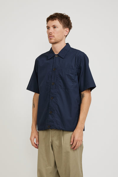 Universal Works | Tech Overshirt Navy Recycled Poly Tech | Maplestore