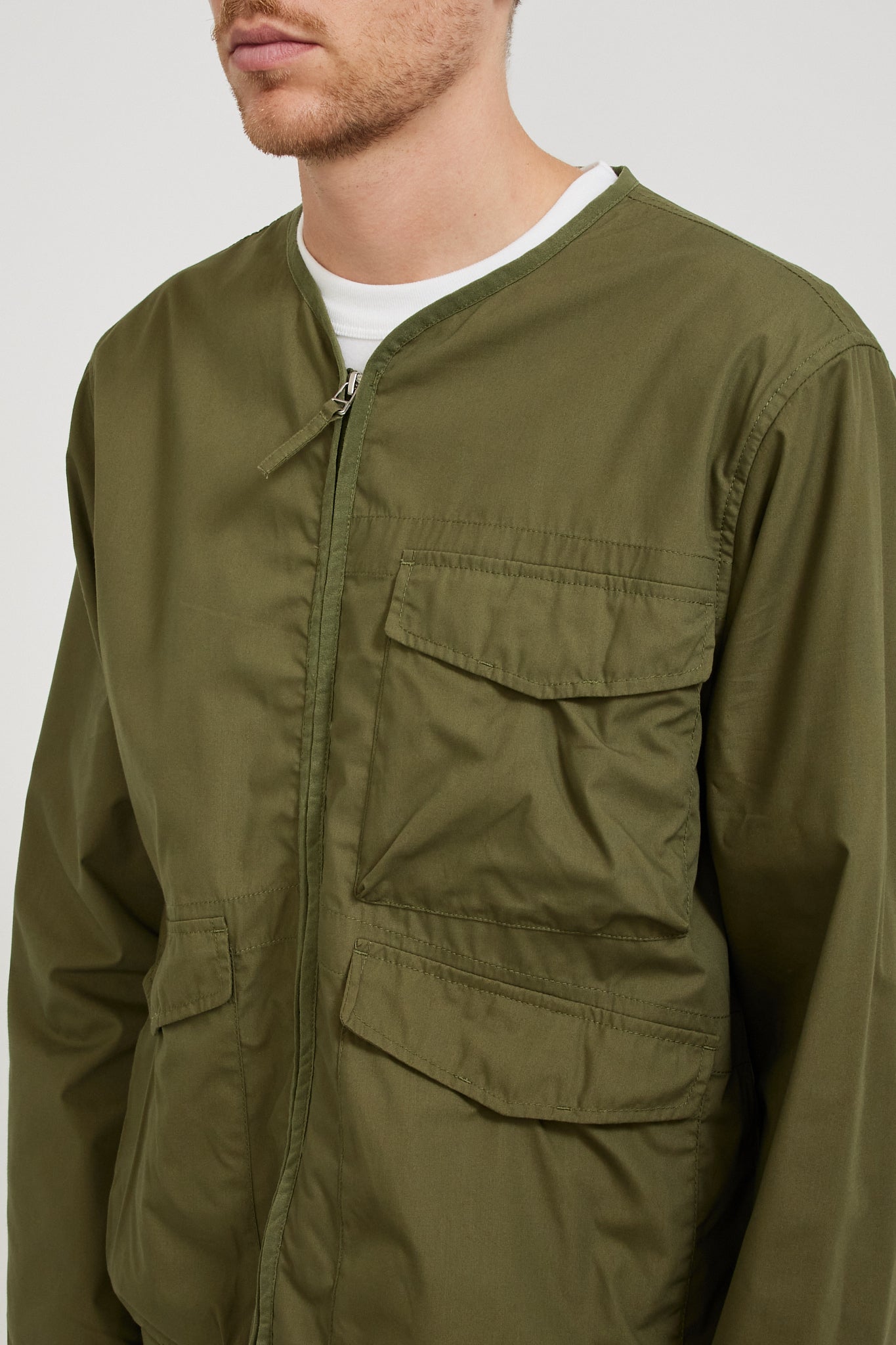 Universal Works | Parachute Liner Jacket Olive Recycled Poly Tech | Maplestore