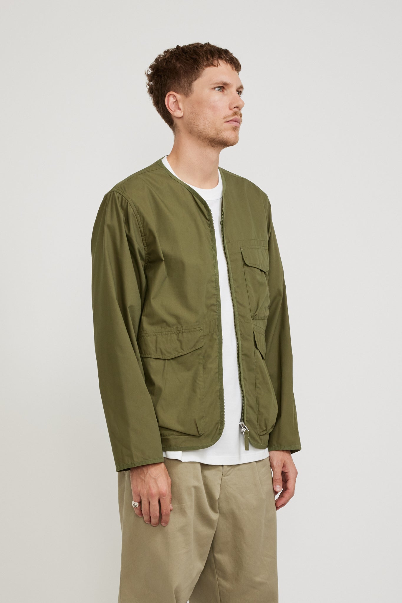 Universal Works | Parachute Liner Jacket Olive Recycled Poly Tech | Maplestore