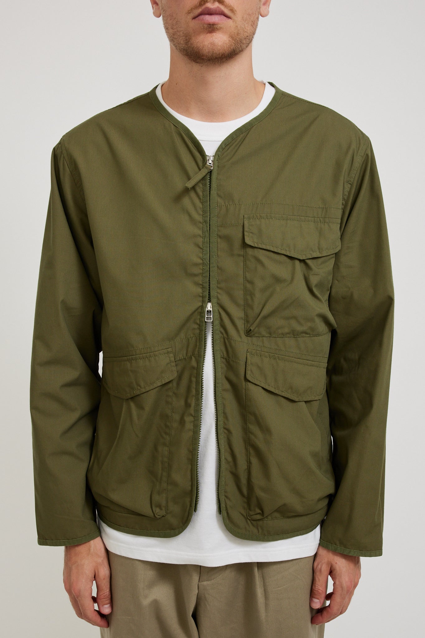 Universal Works | Parachute Liner Jacket Olive Recycled Poly Tech | Maplestore