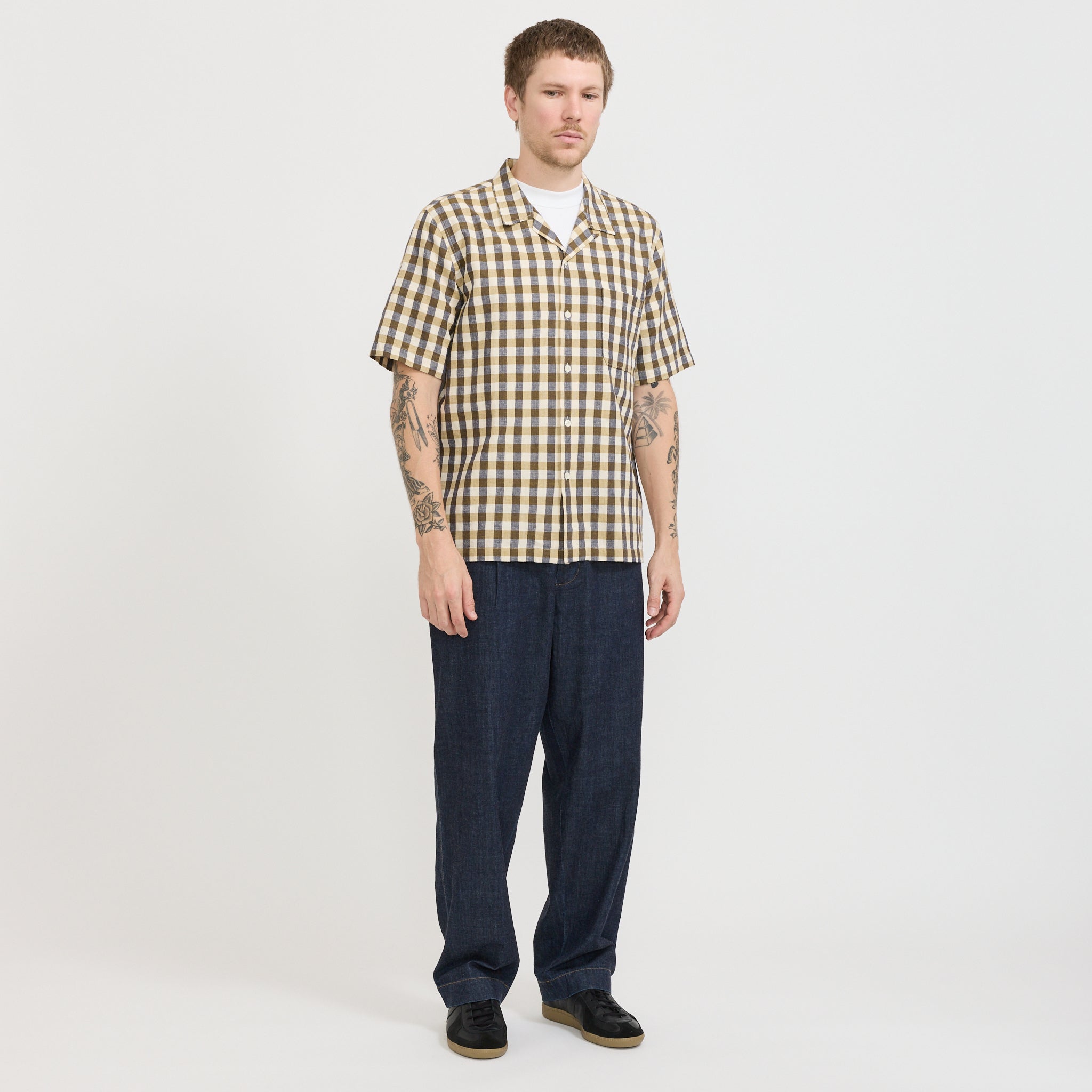 Universal Works | Road Shirt Aberdeen Lincot Olive | Maplestore