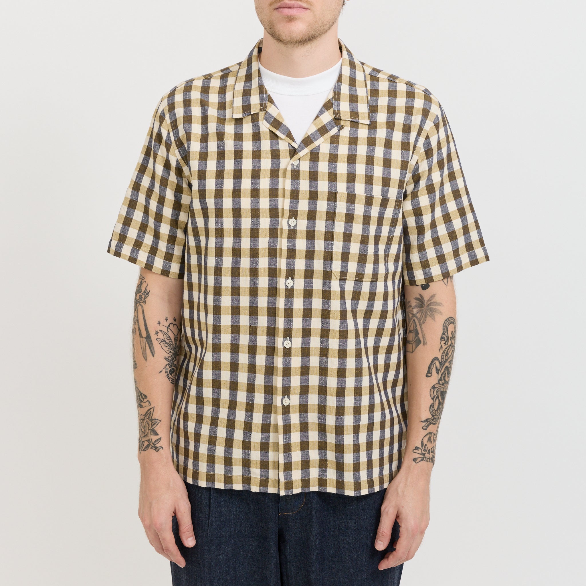 Universal Works | Road Shirt Aberdeen Lincot Olive | Maplestore