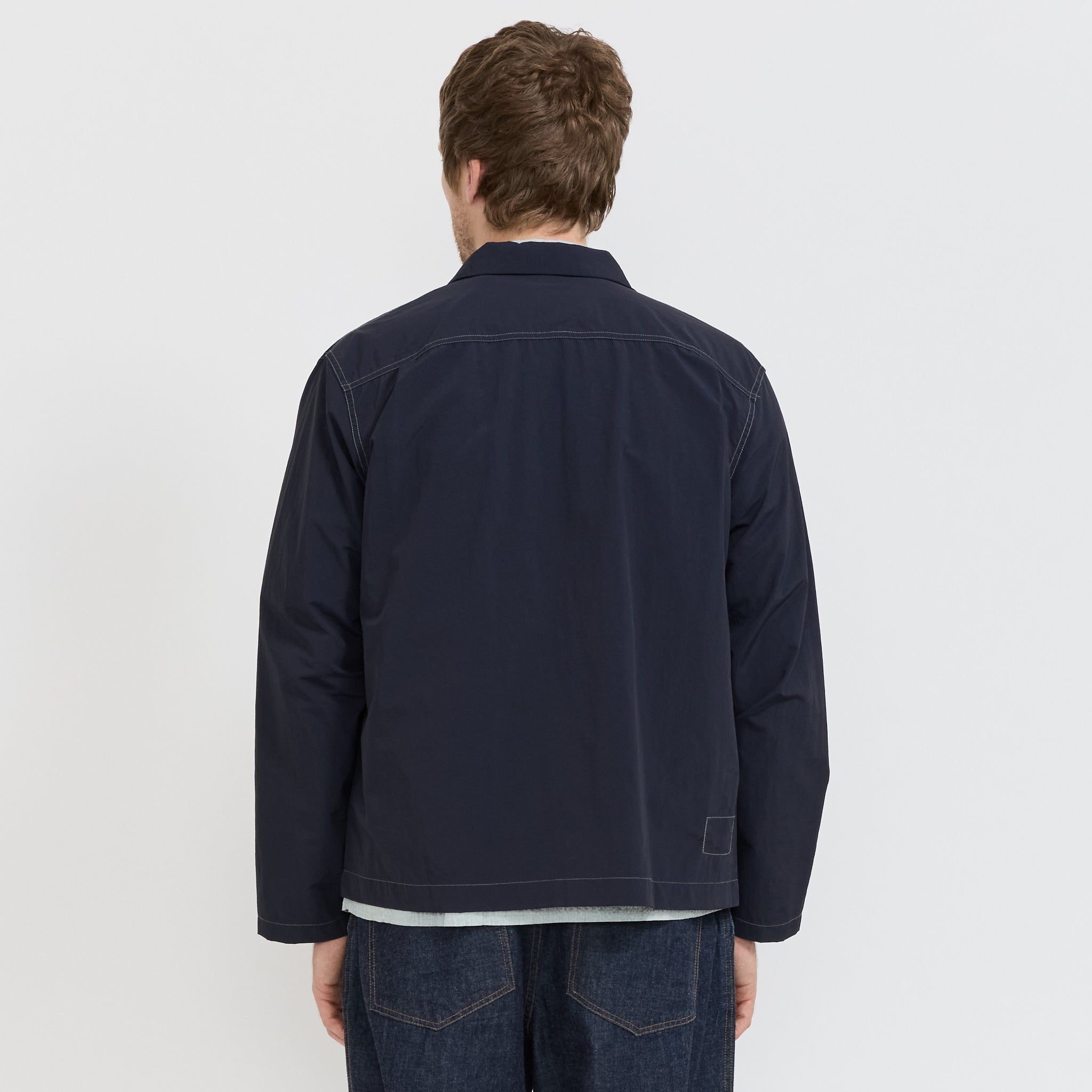Universal Works | Zip Too Shirt Navy | Maplestore