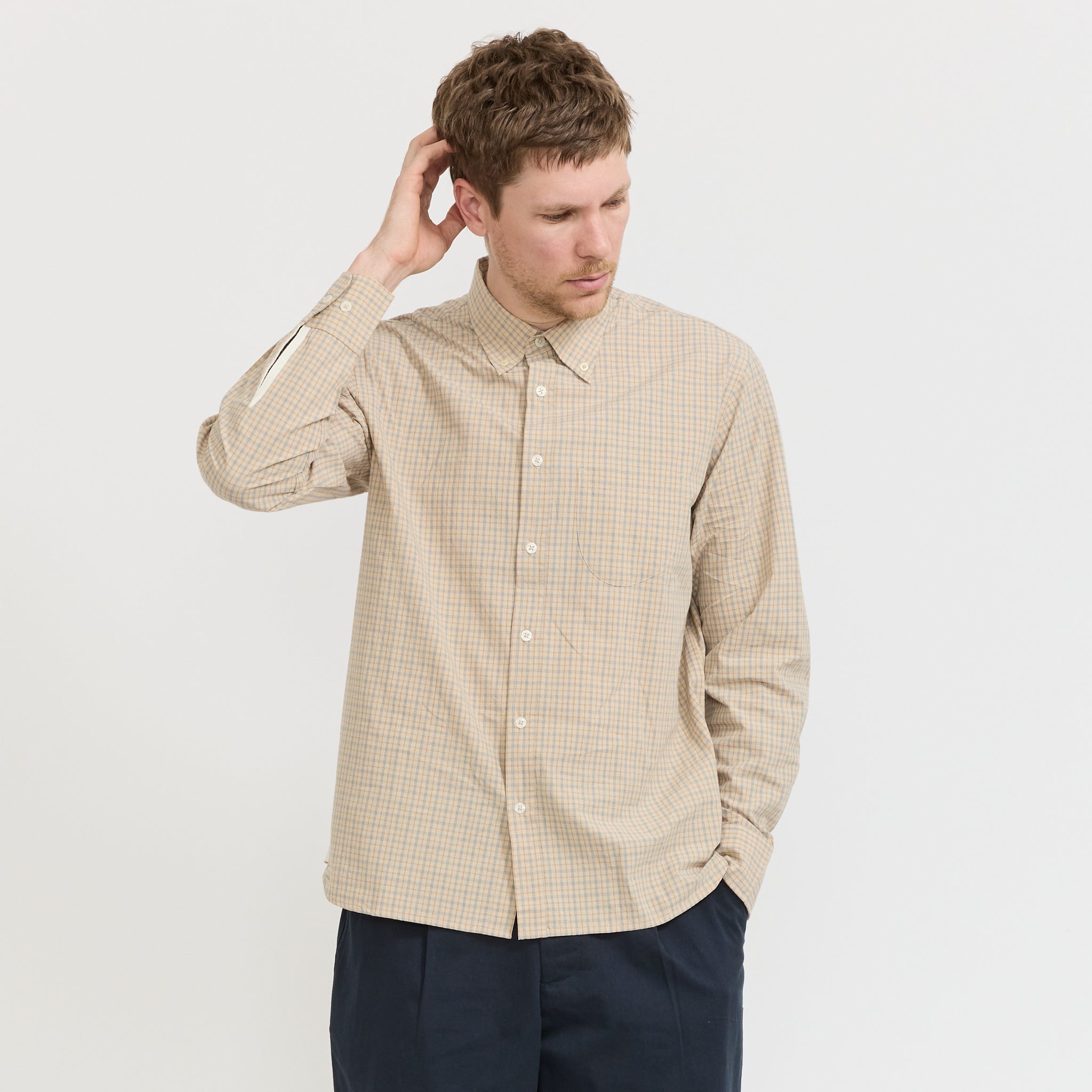 Lazy Day Shirt Shiro Check Fawn