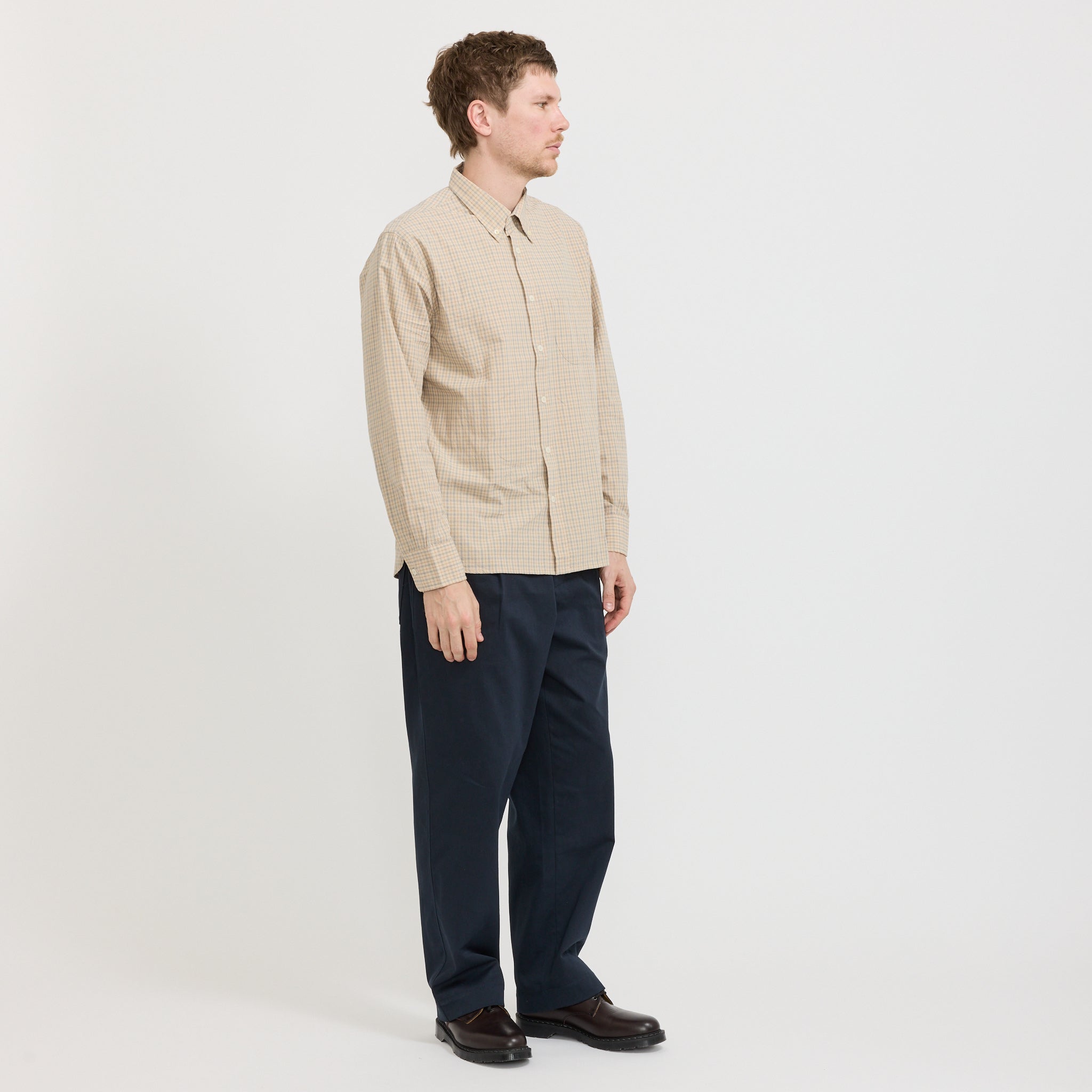 Lazy Day Shirt Shiro Check Fawn