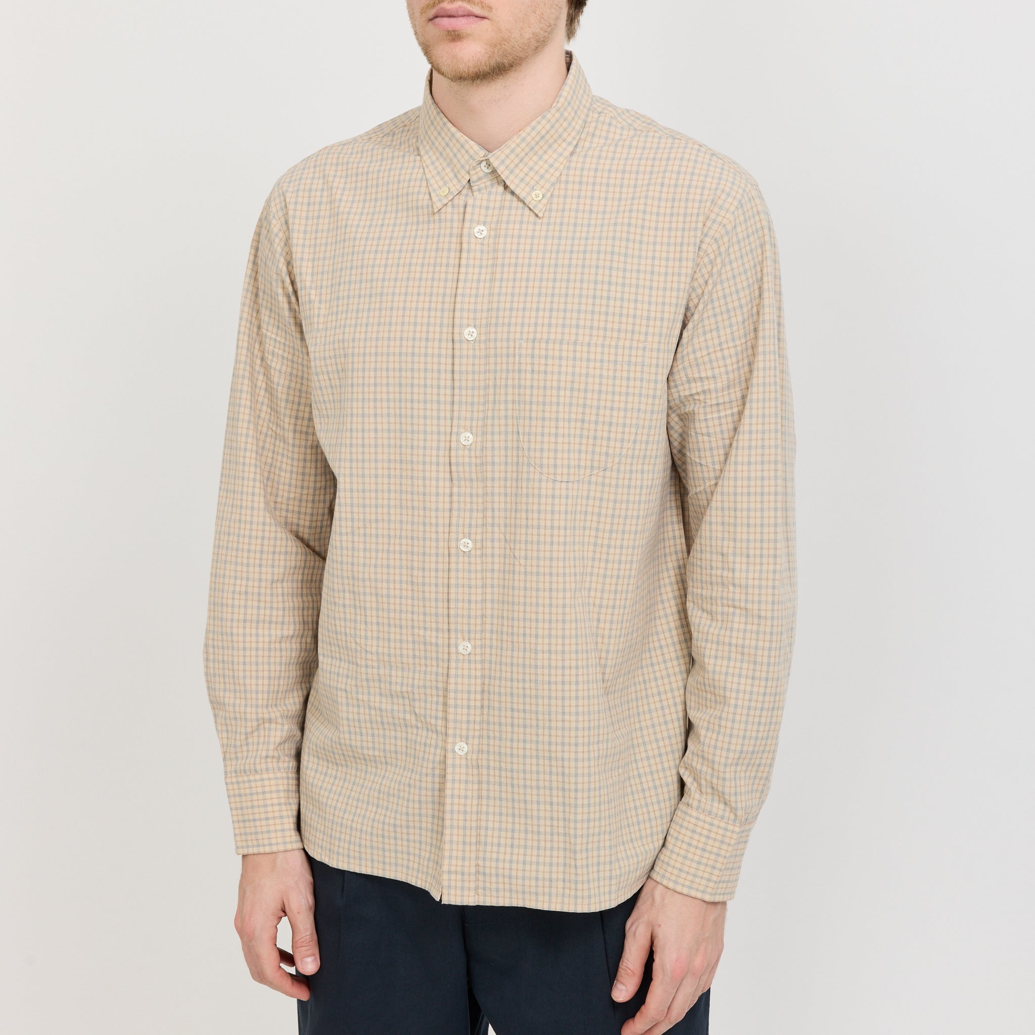 Lazy Day Shirt Shiro Check Fawn