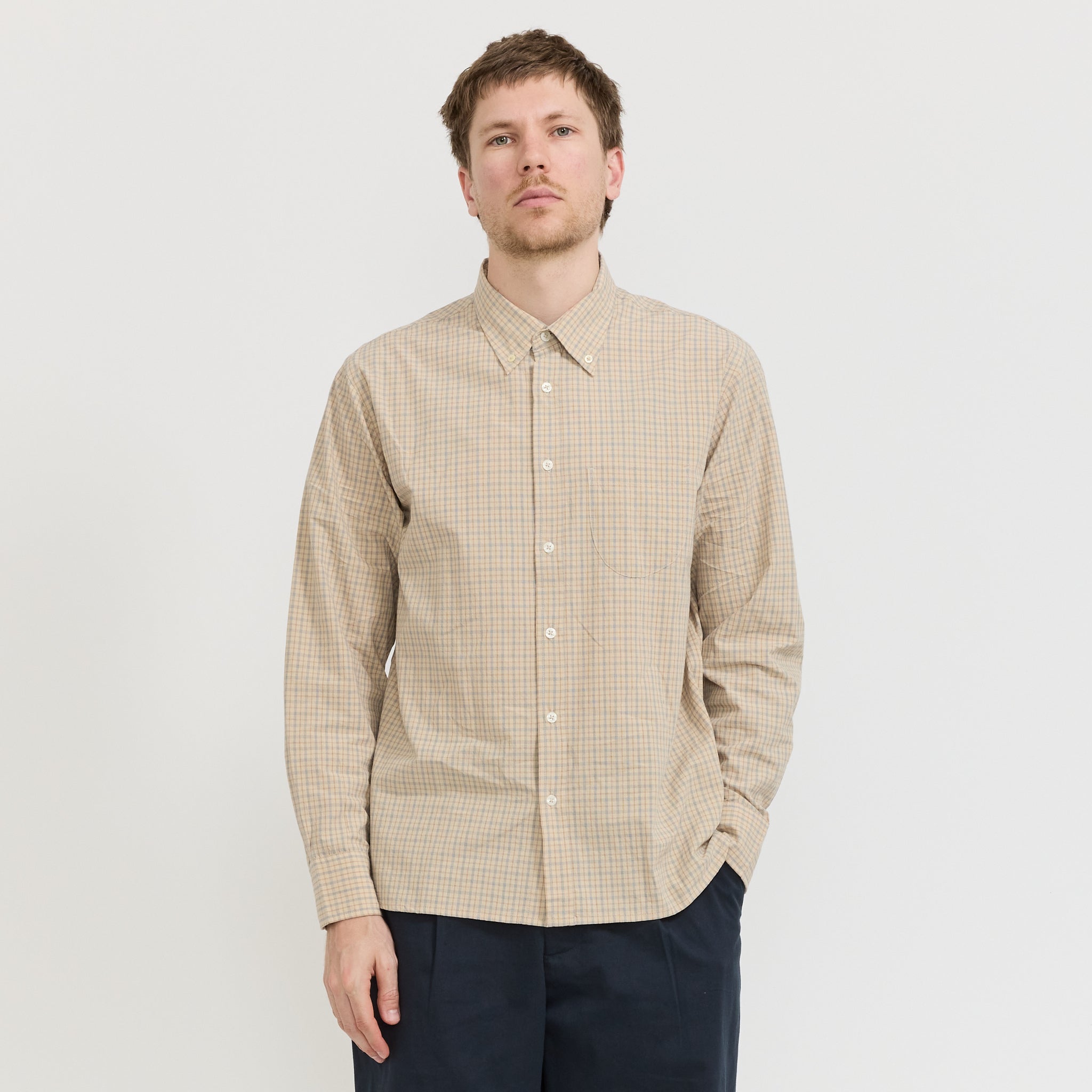 Lazy Day Shirt Shiro Check Fawn