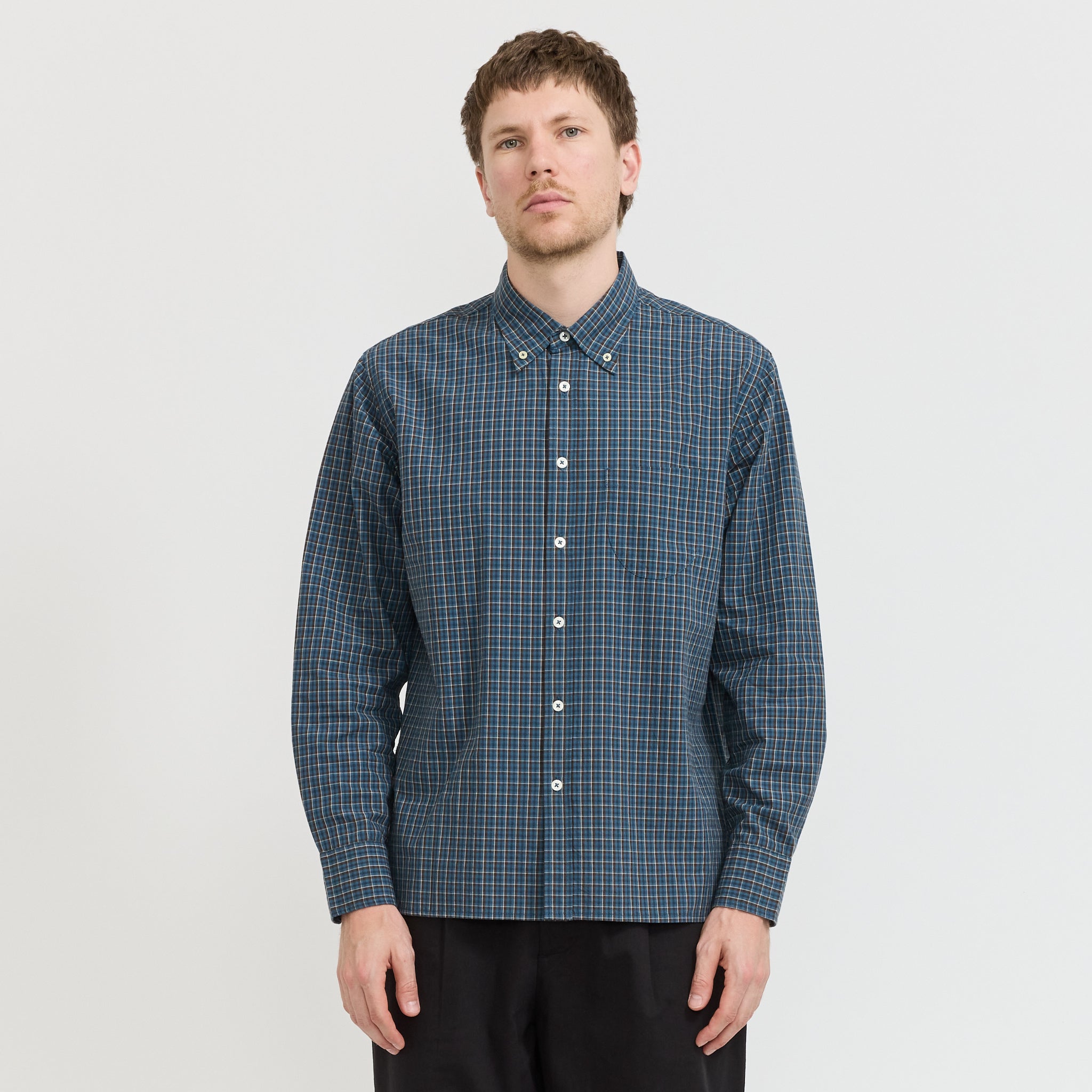 Lazy Day Shirt Shiro Check Blue