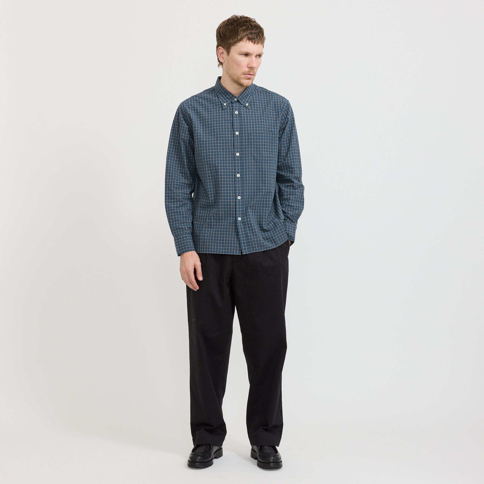 Lazy Day Shirt Shiro Check Blue