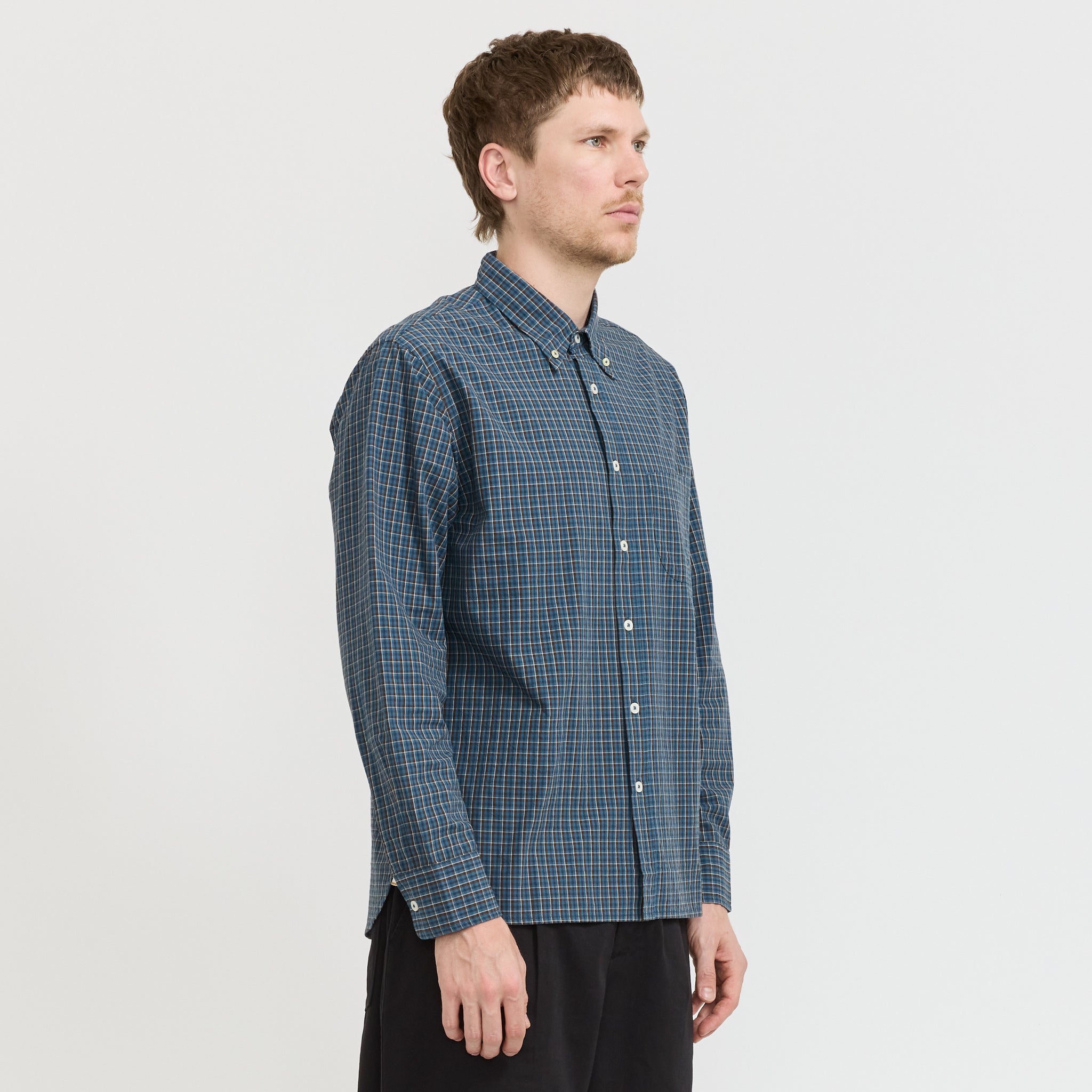 Lazy Day Shirt Shiro Check Blue