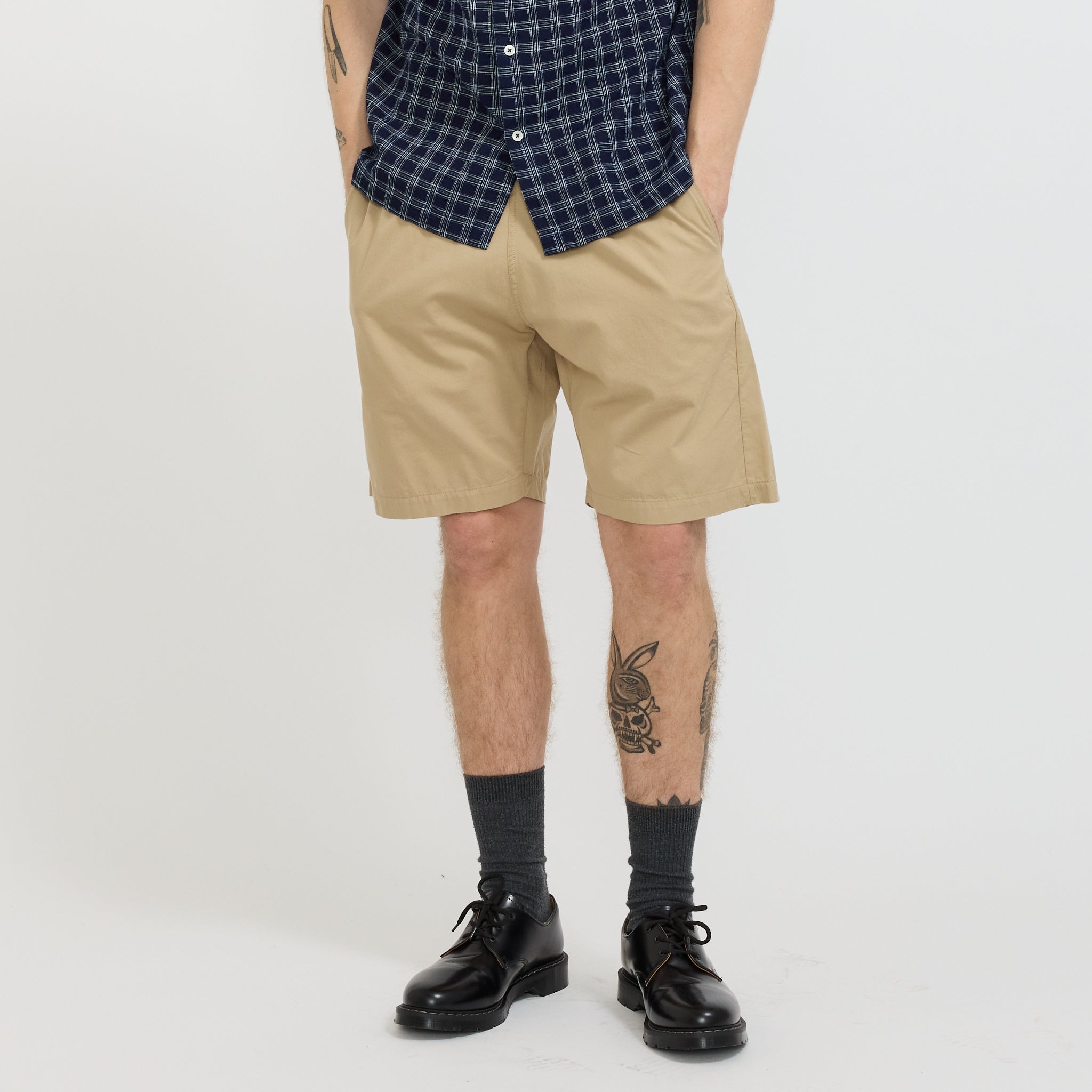 Simple Short Military Cotton Sand