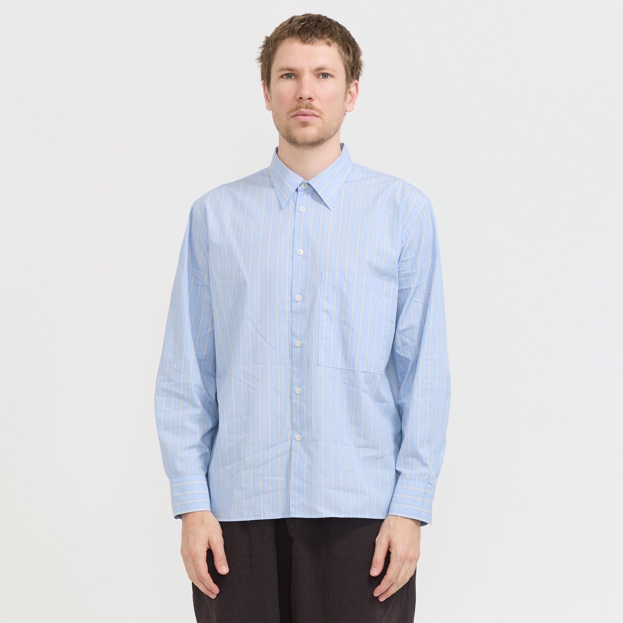 Universal Works | Square Pocket Shirt Blue | Maplestore