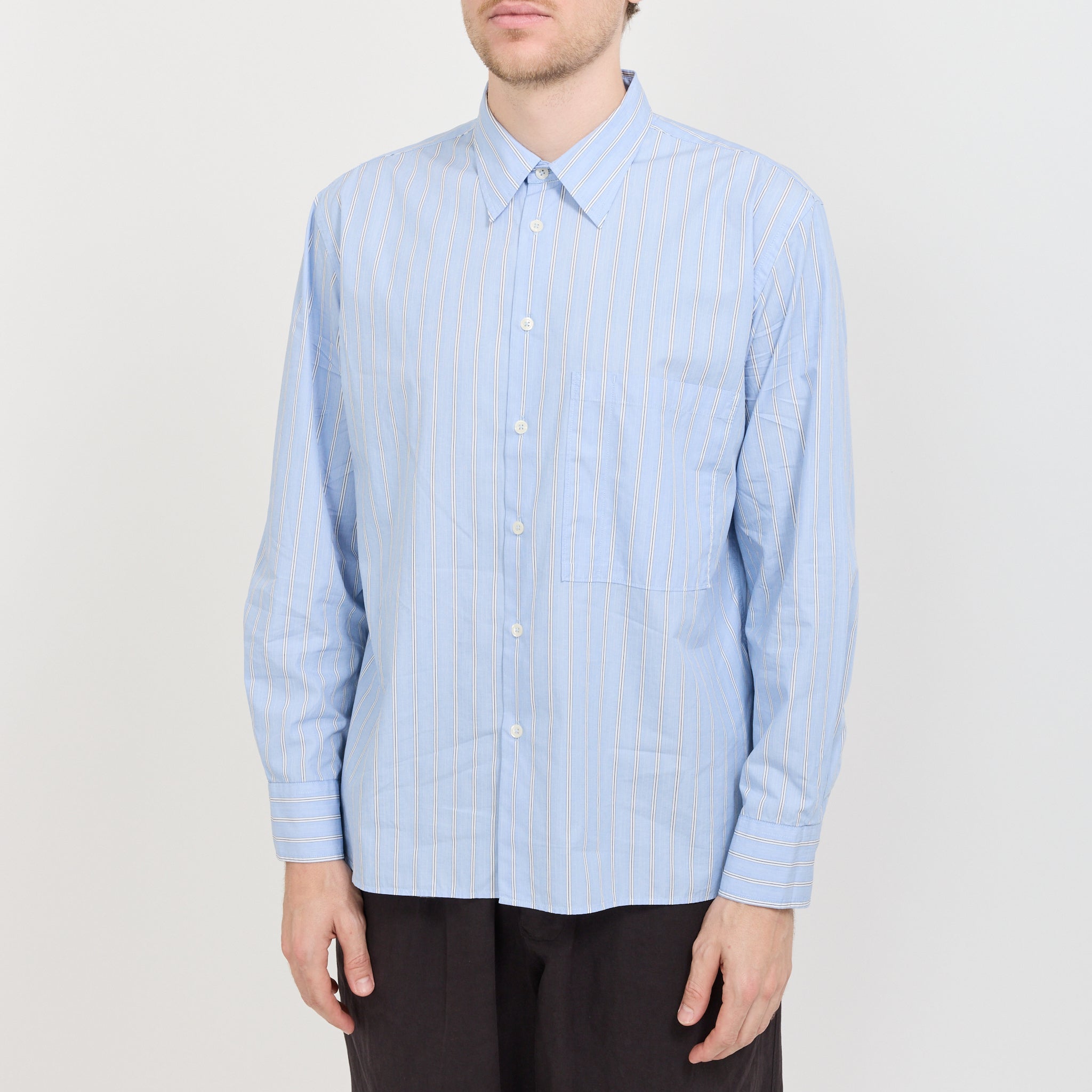Universal Works | Square Pocket Shirt Blue | Maplestore