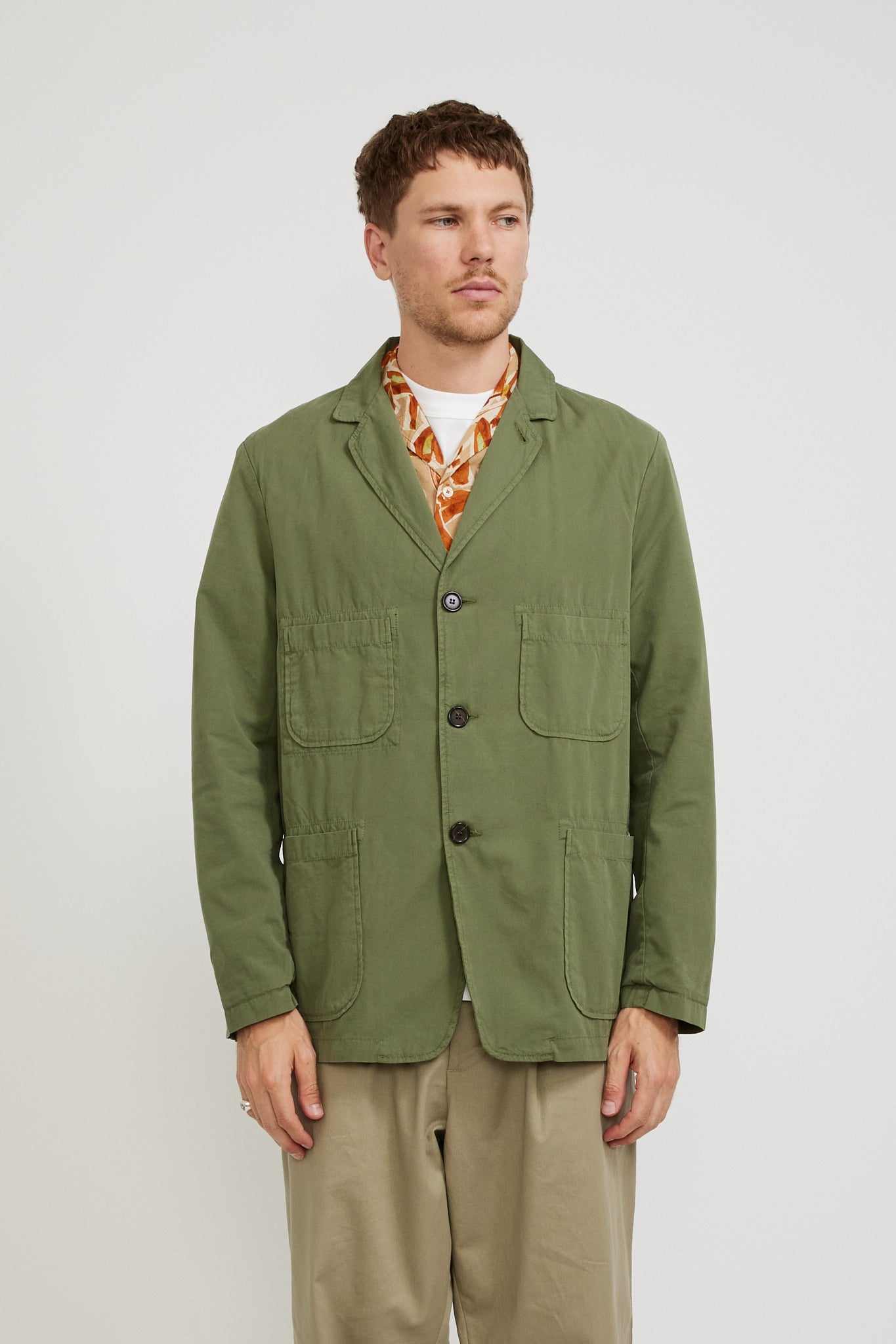 Universal Works | Five Pocket Jacket Birch Summer Canvas | Maplestore