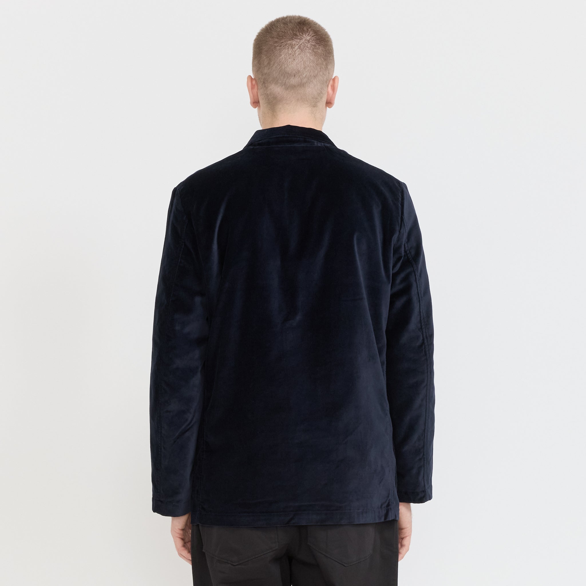 Two Button Jacket Velveteen Navy