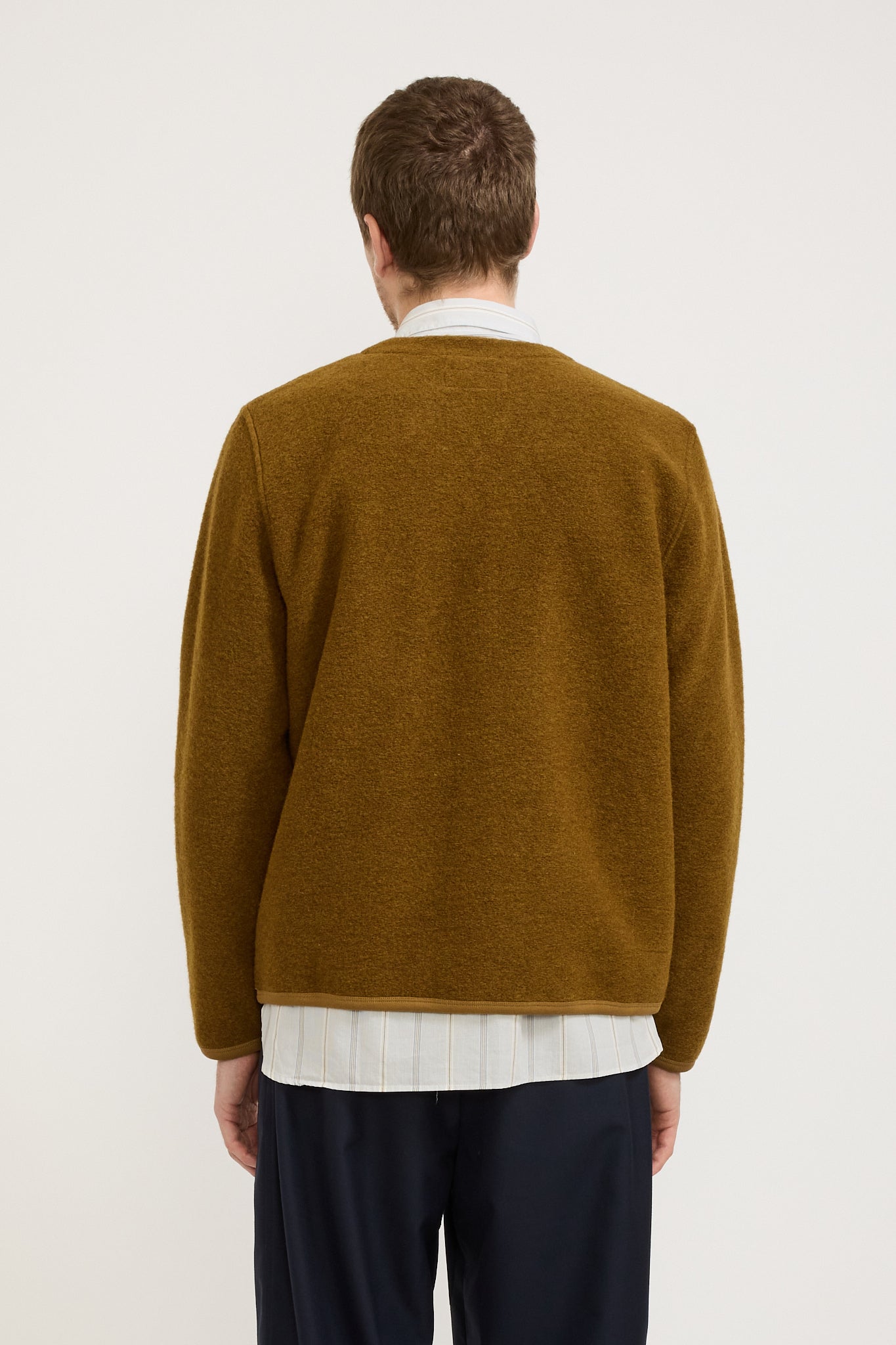 Universal Works | Wool Fleece Cardigan Mustard | Maplestore