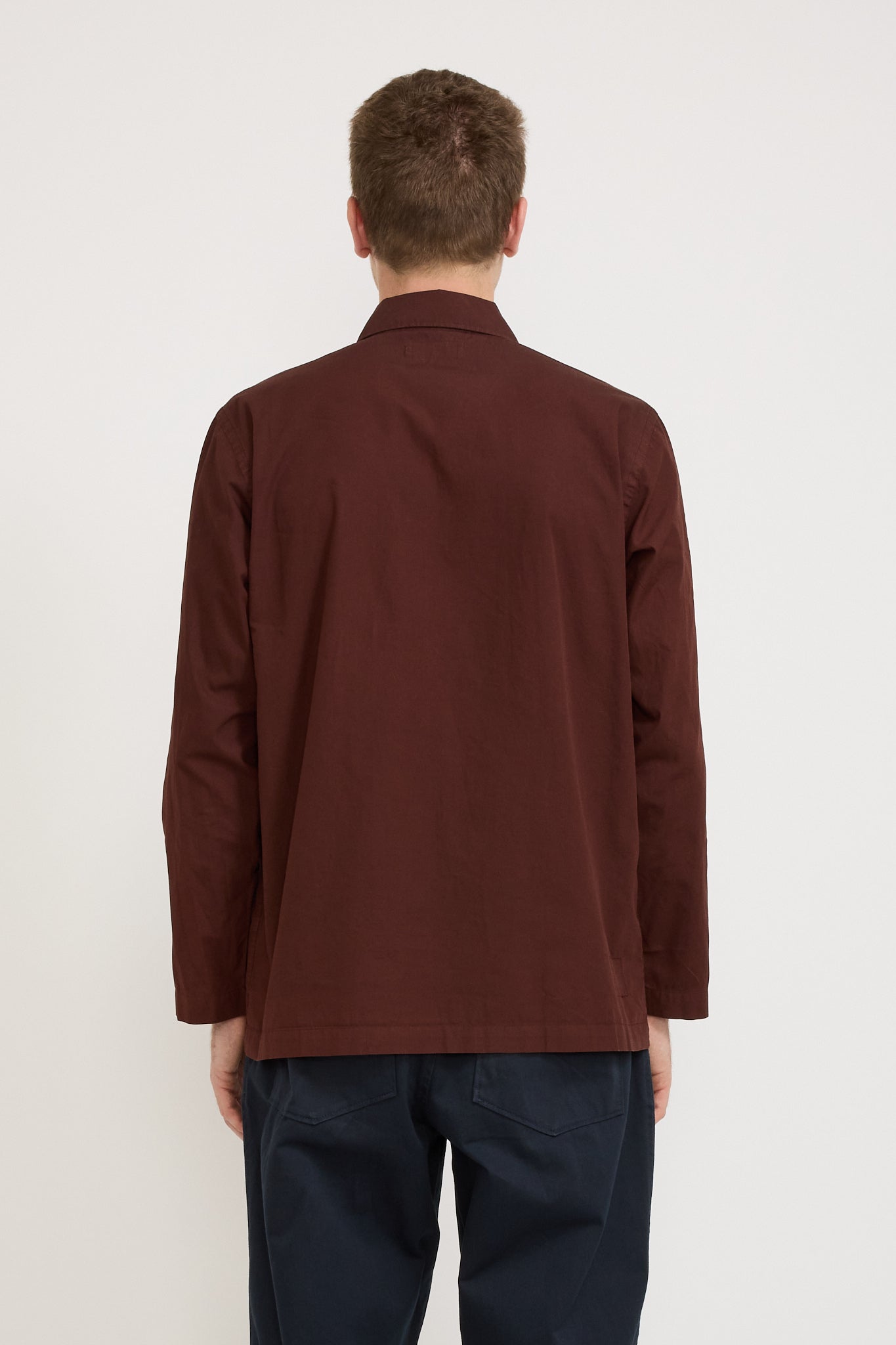 Bakers Overshirt Organic Fine Poplin Rich Brown