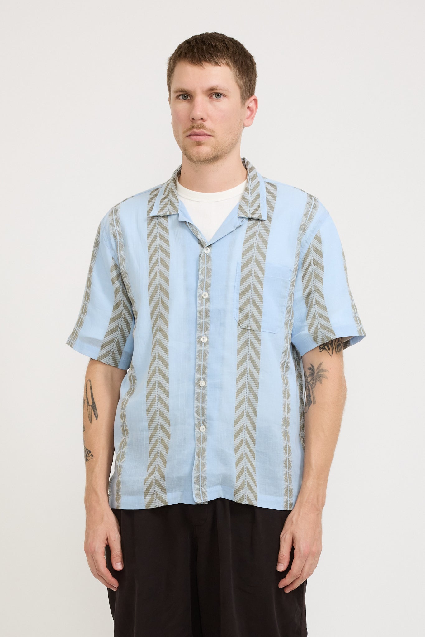Road Shirt Hendrix Beach Stripe Pale Blue