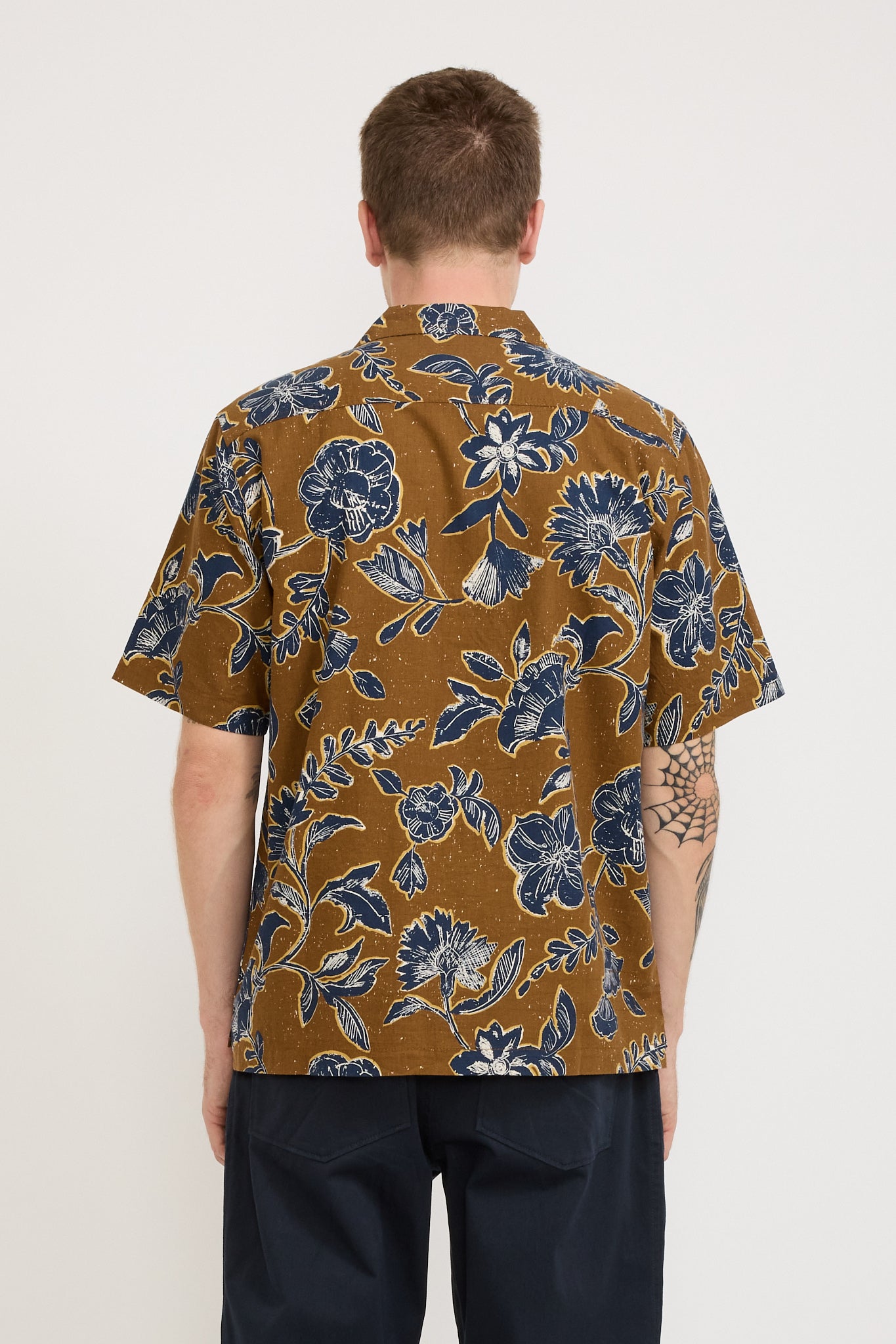 Camp Shirt Nippon Flower Gold