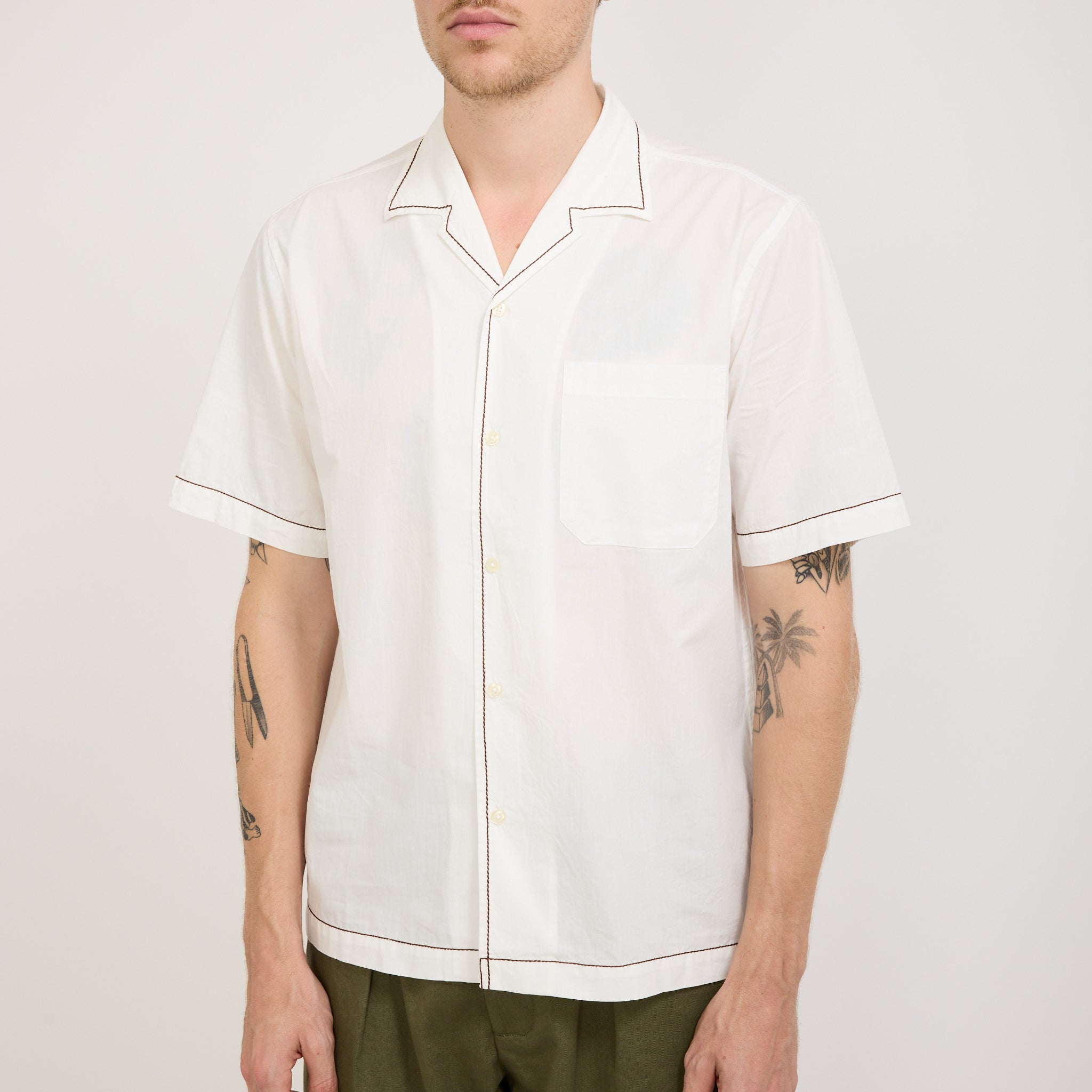 Universal Works | Minari Shirt Poplin Ecru | Maplestore