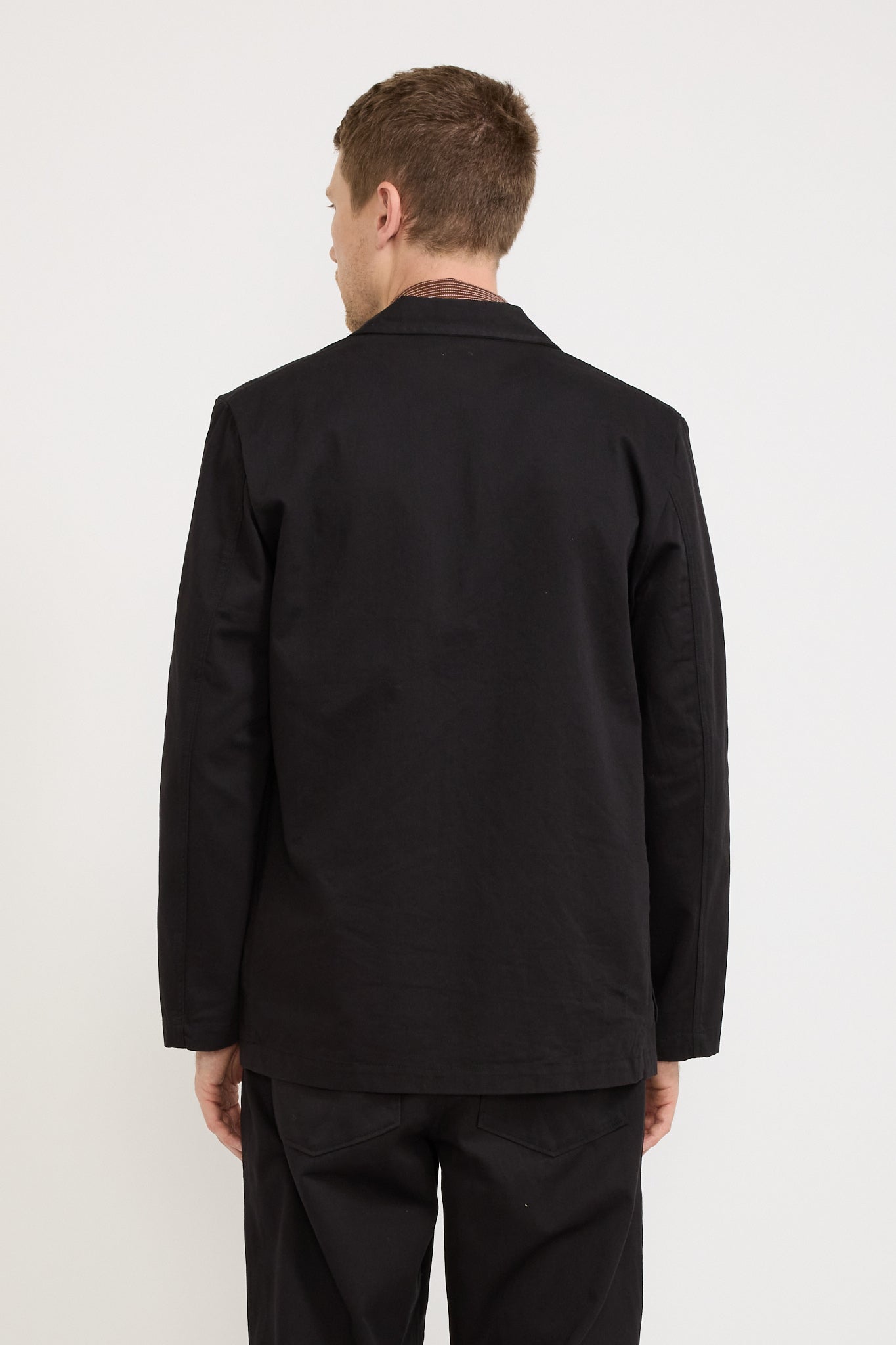 Three Button Jacket Twill Black