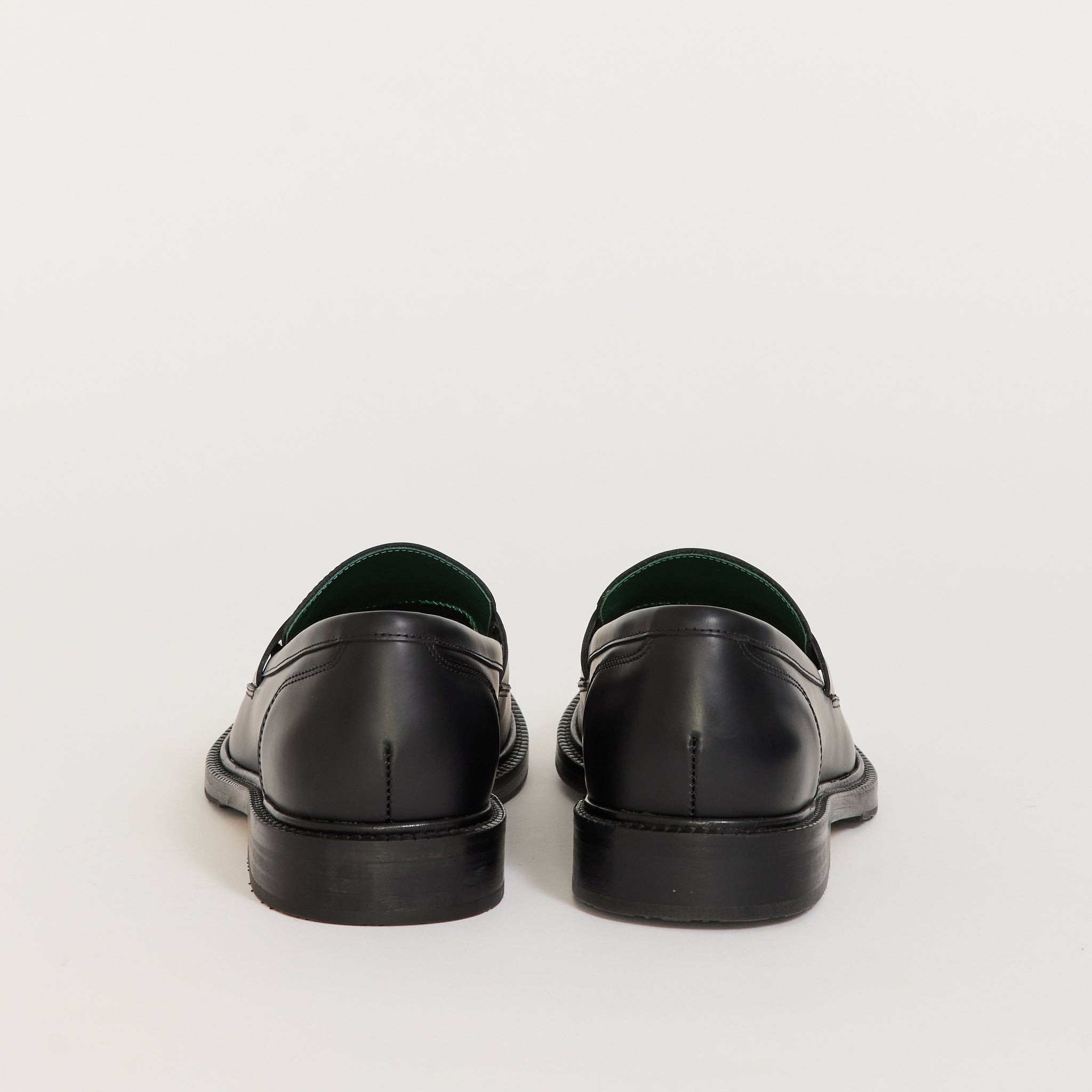 Townee Penny Loafer Black Polido Leather Womens