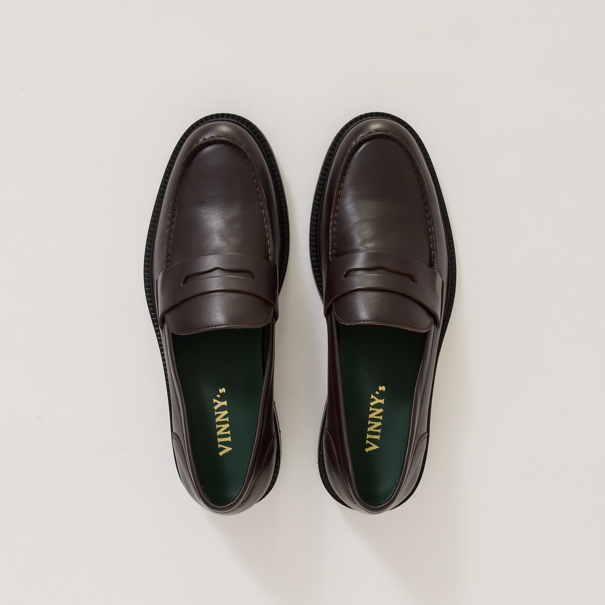 Townee Penny Loafer Dark Brown Leather