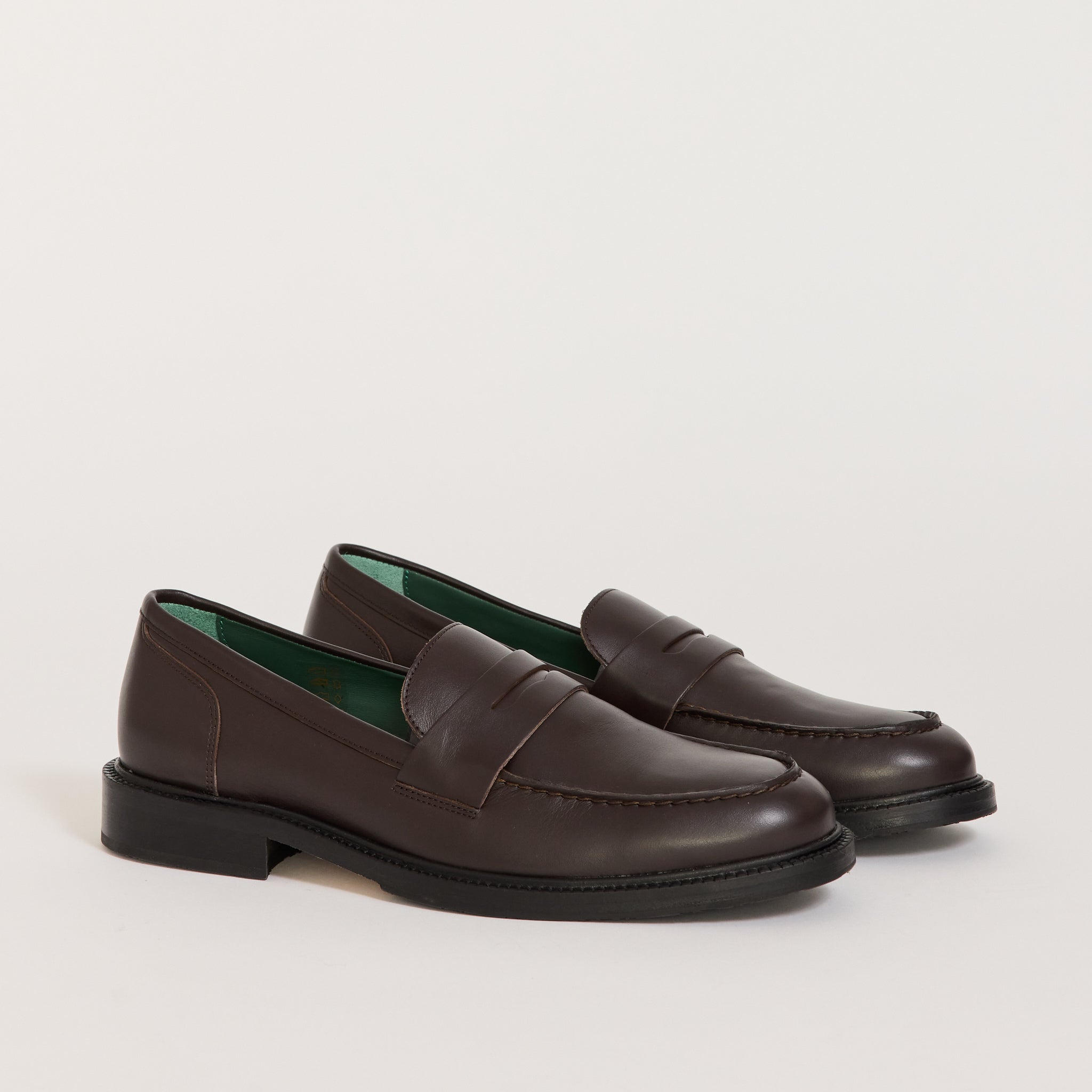 Townee Penny Loafer Dark Brown Leather