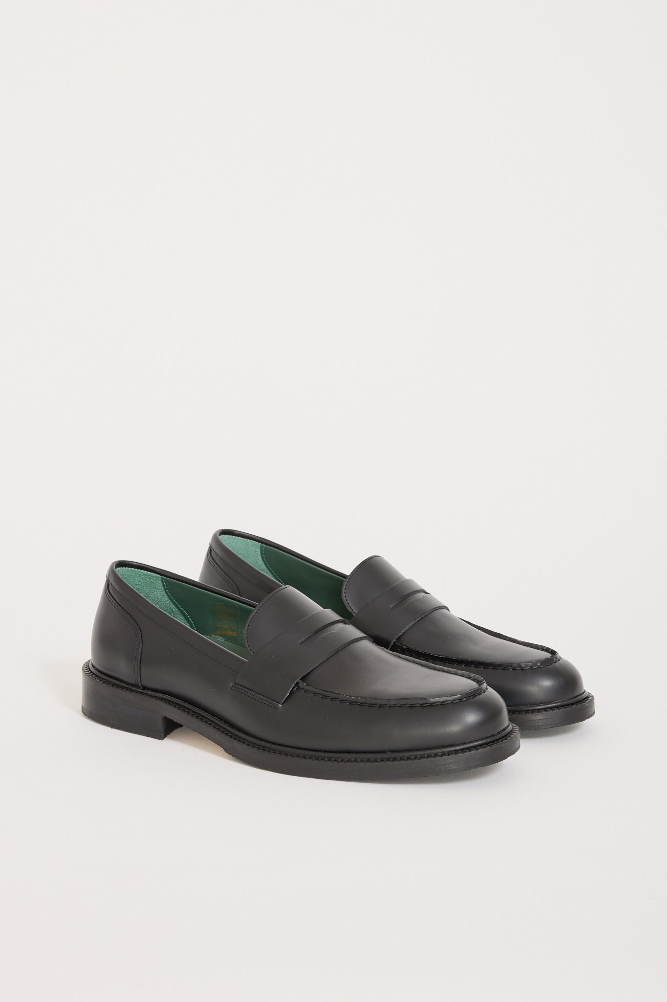 Vinny's | Townee Penny Loafer Black Polido Leather | Maplestore