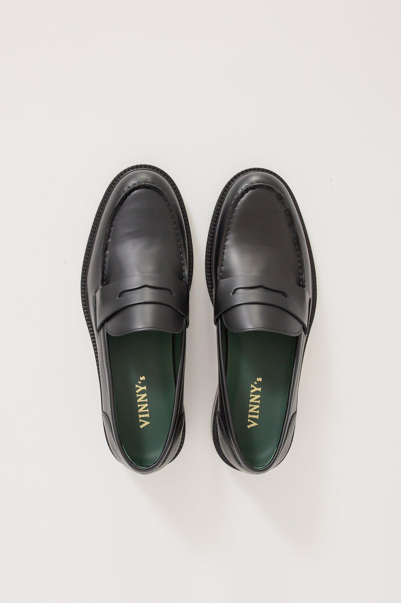 Vinny's | Townee Penny Loafer Black Polido Leather | Maplestore