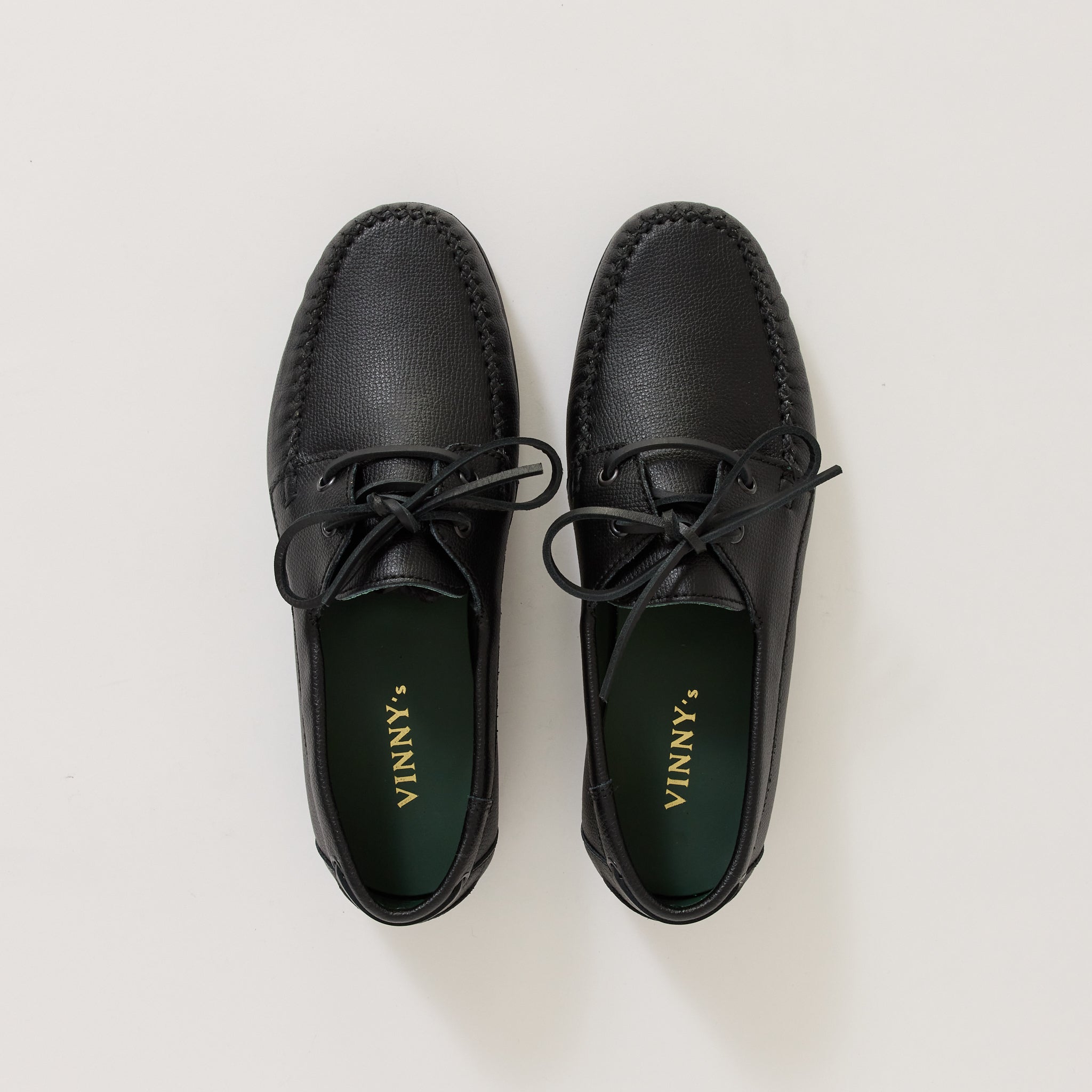 Boatman Black Grain Leather