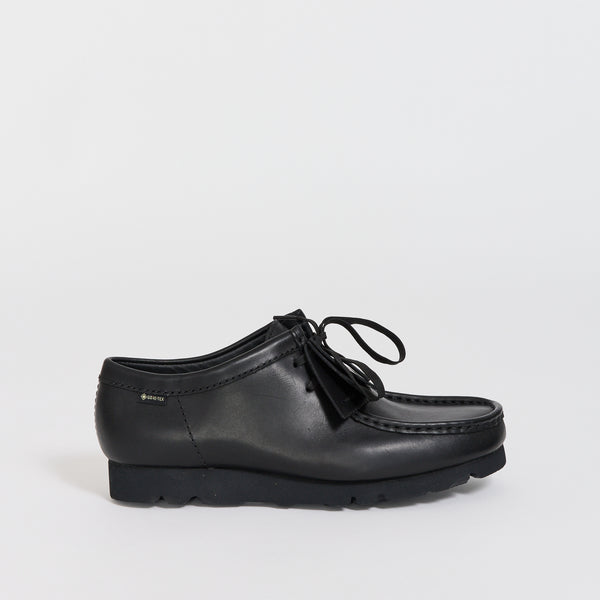 Clarks Wallabee GTX Black/Black Leather | Maplestore