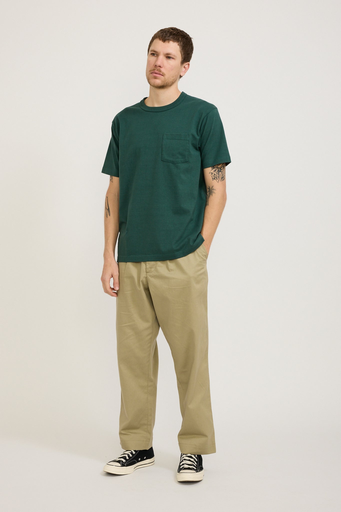 Sugar Cane | Whitesville S/S Pocket Tee Green | Maplestore