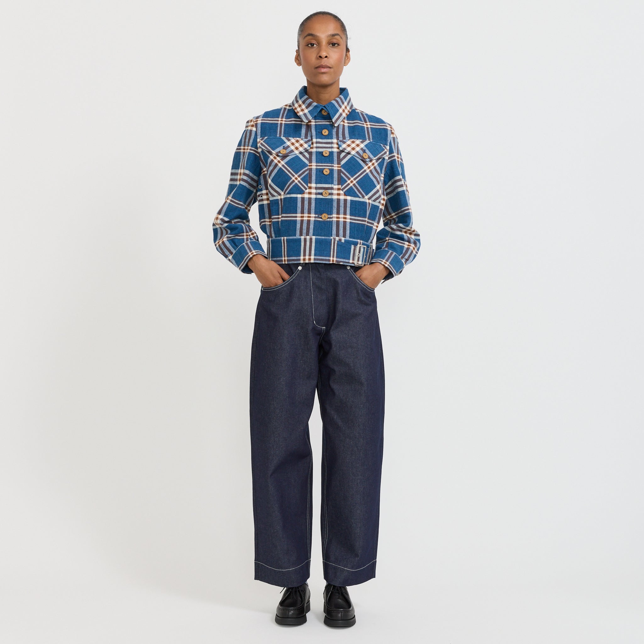 Wmenswear | Despatch Jacket Indigo Check | Maplestore