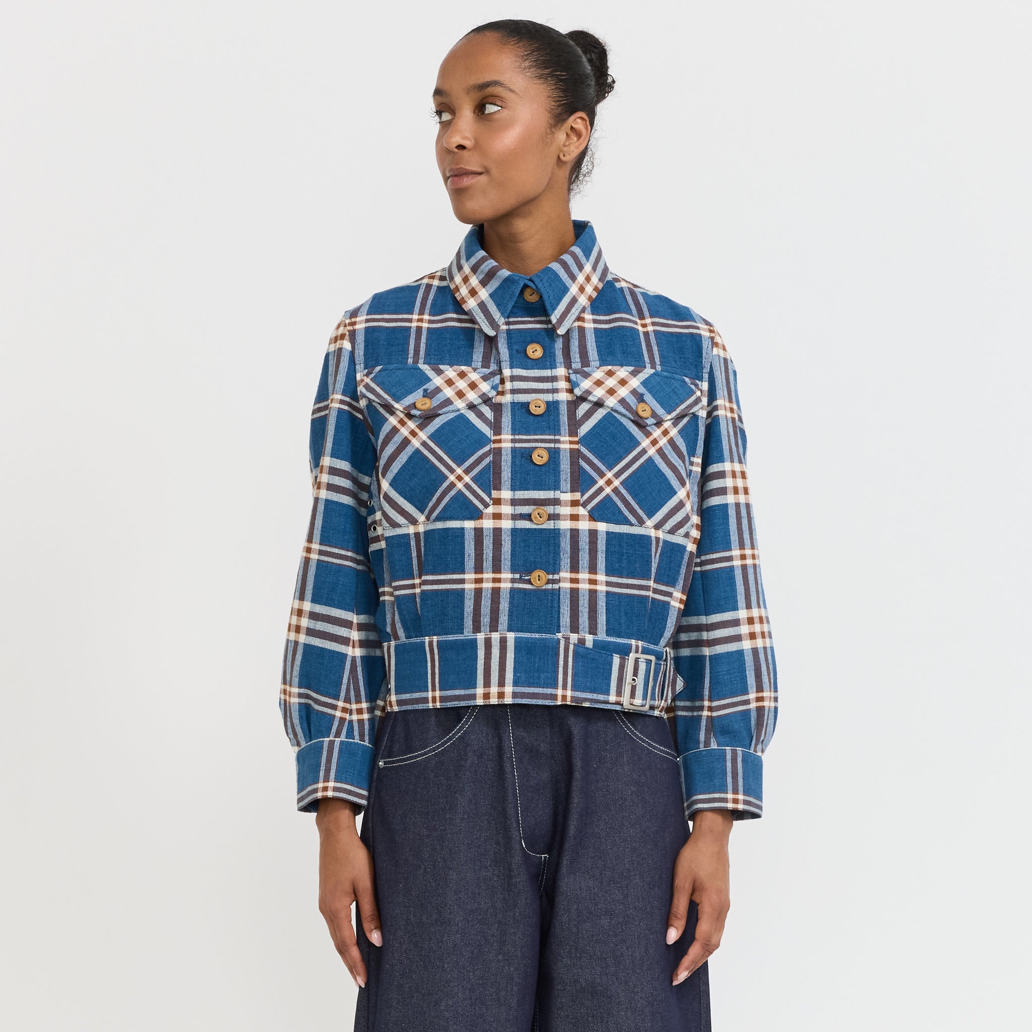 Wmenswear | Despatch Jacket Indigo Check | Maplestore
