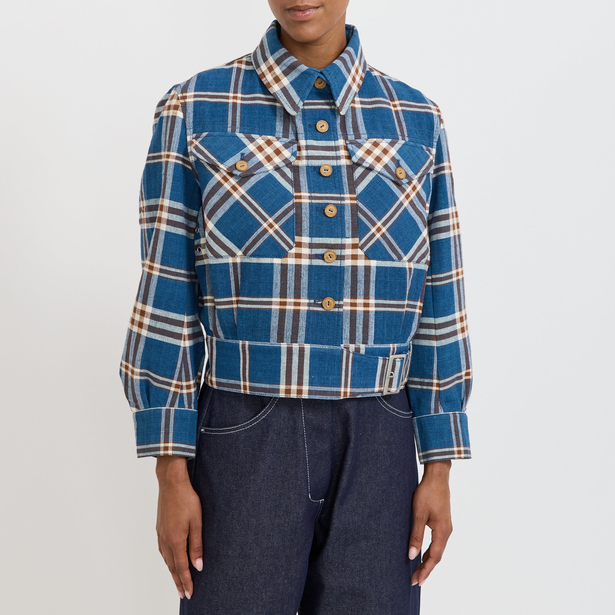 Wmenswear | Despatch Jacket Indigo Check | Maplestore