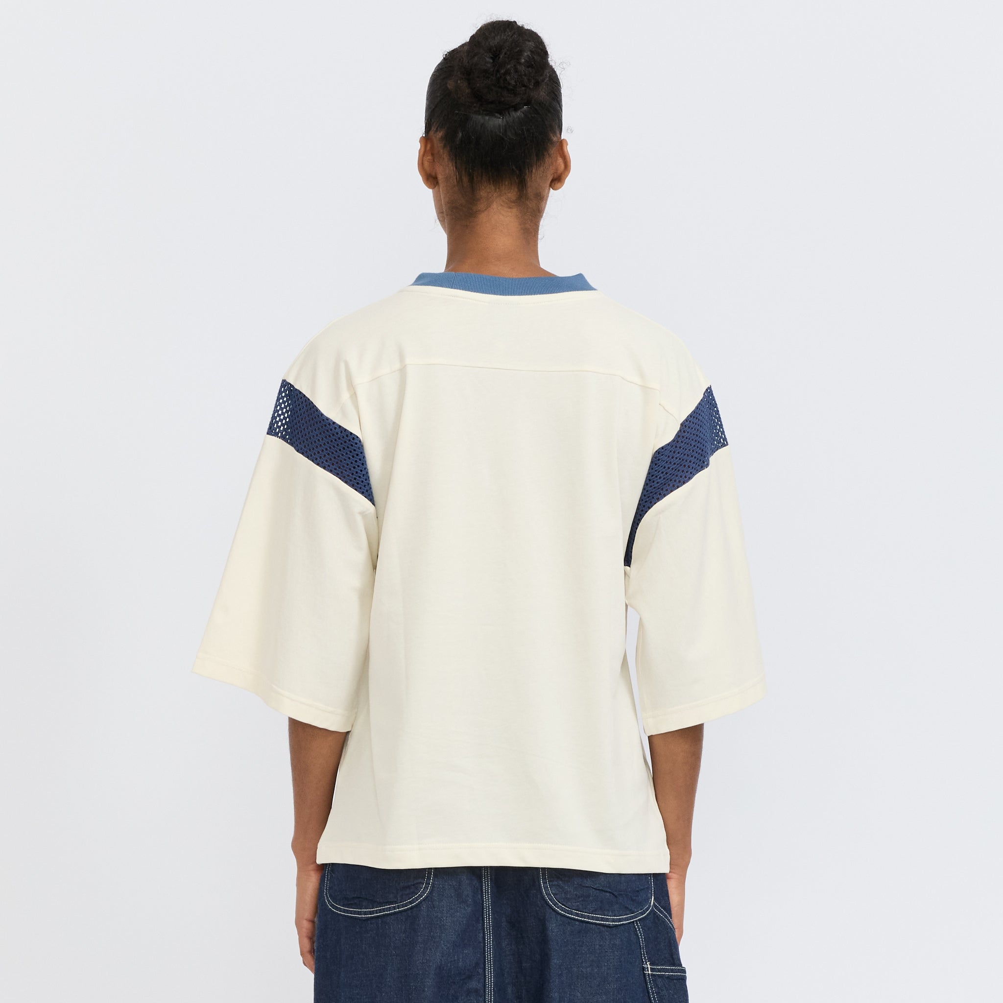 Football Tee Off White / Indigo