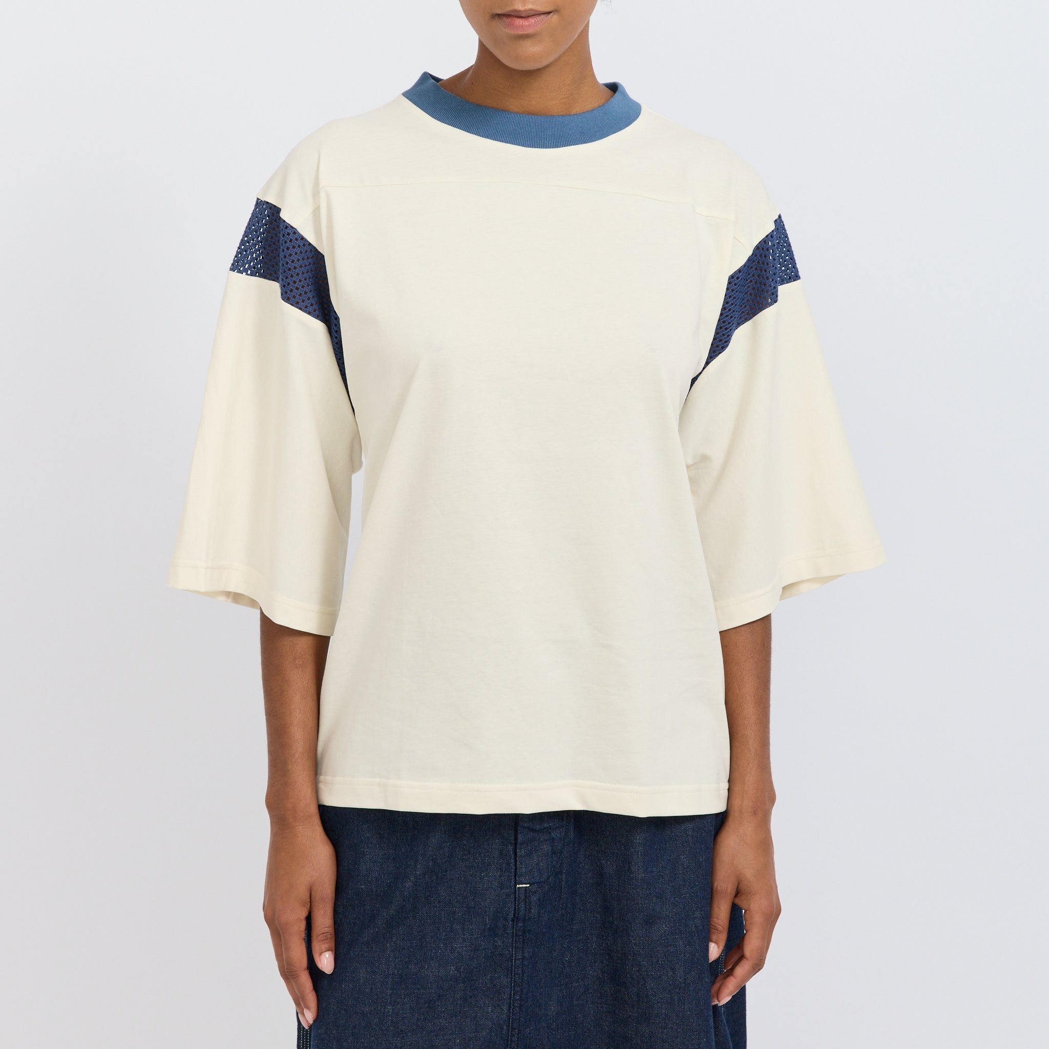 Football Tee Off White / Indigo