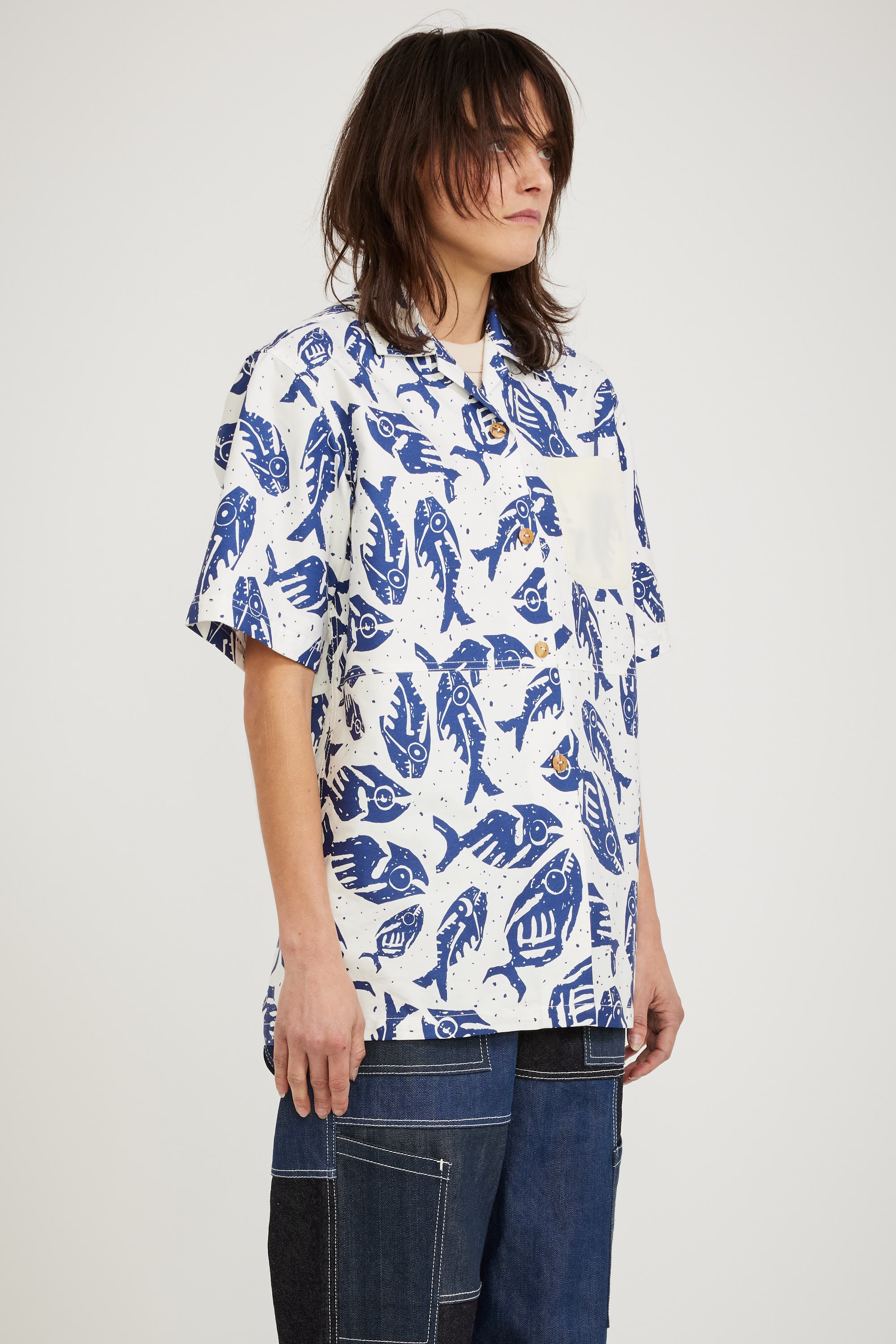 Wmenswear | Unisex Rec Shirt Navy/White | Maplestore