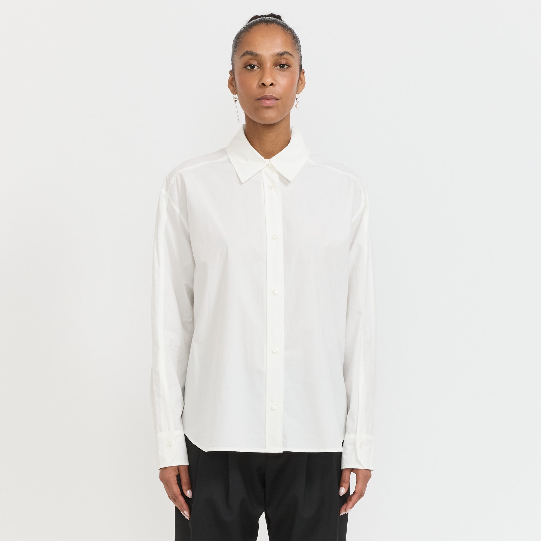 Won Hundred | Lenoa Panel Shirt Bright White | Maplestore