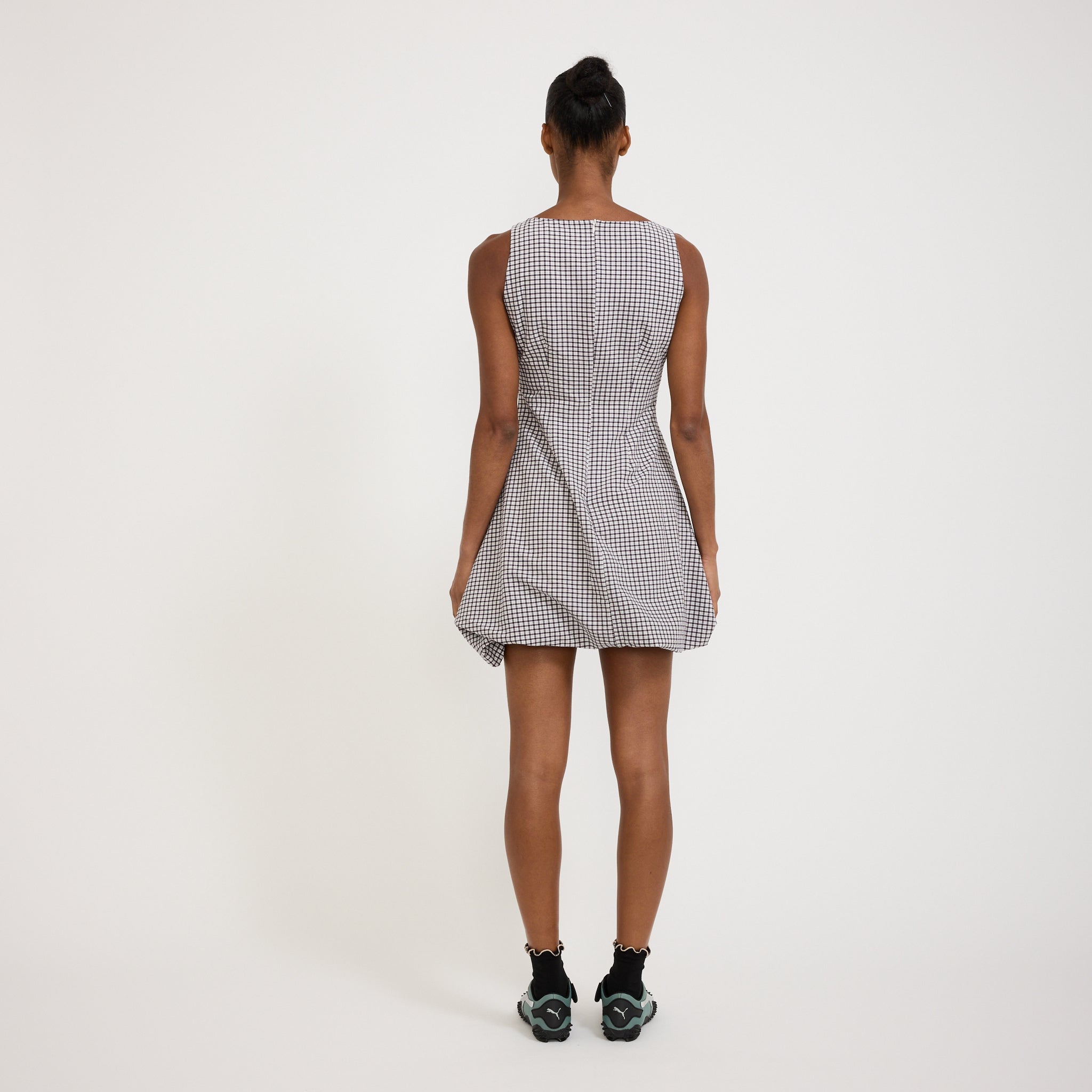 Bobbie Mini Dress Black Gingham