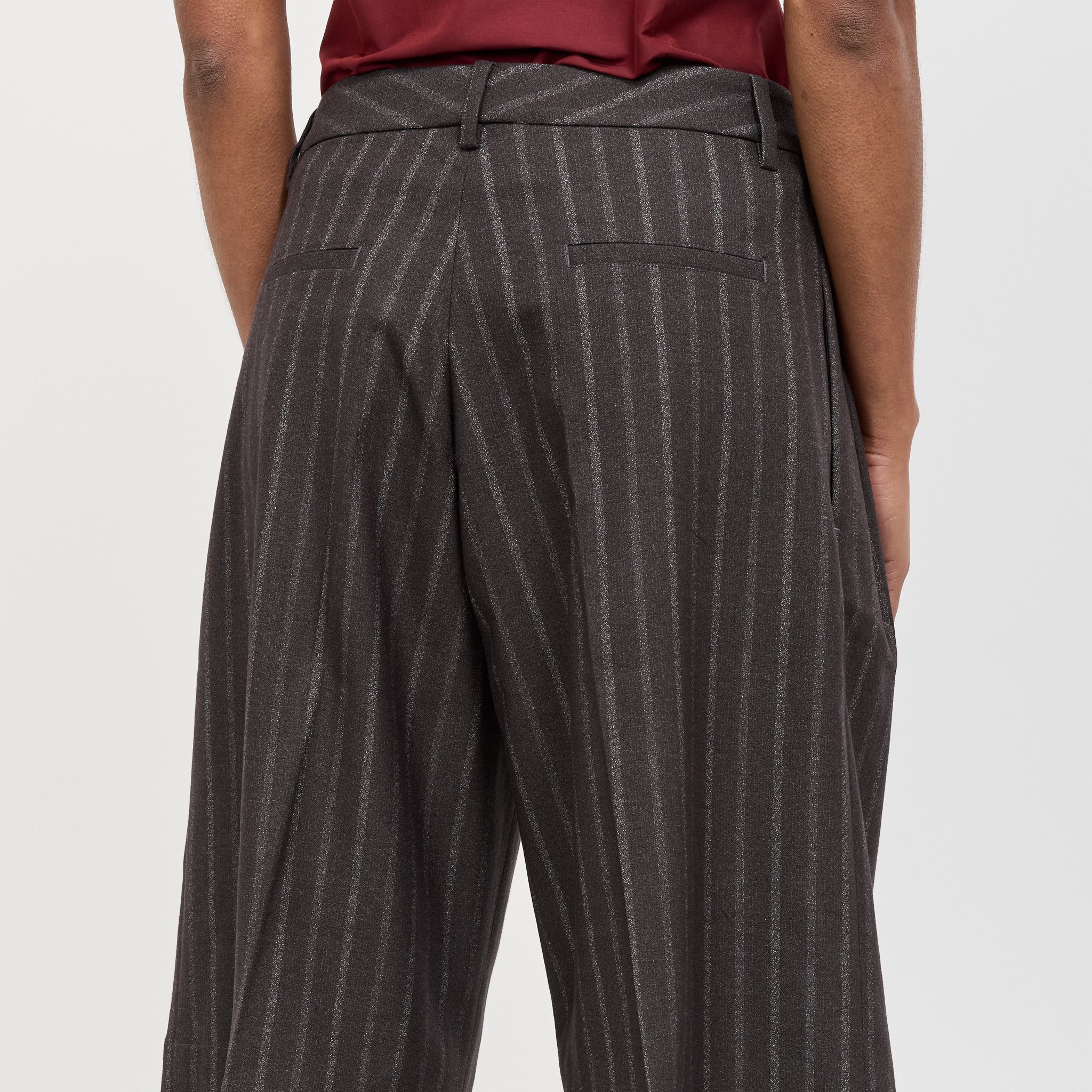 Wynn Hamlyn | Charlie Shorts Charcoal Stripe | Maplestore