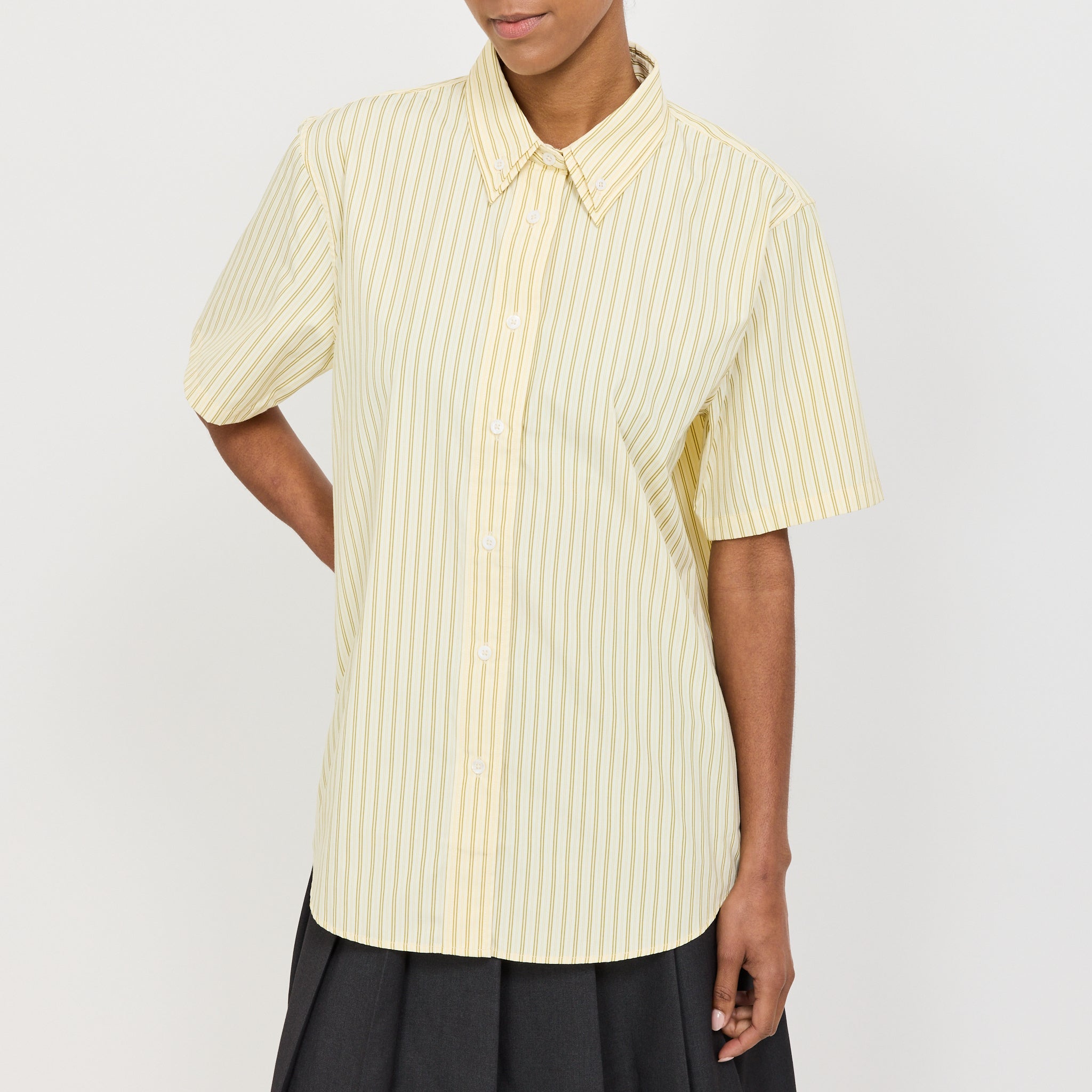 Wynn Hamlyn | Double Collar Shirt Butter | Maplestore