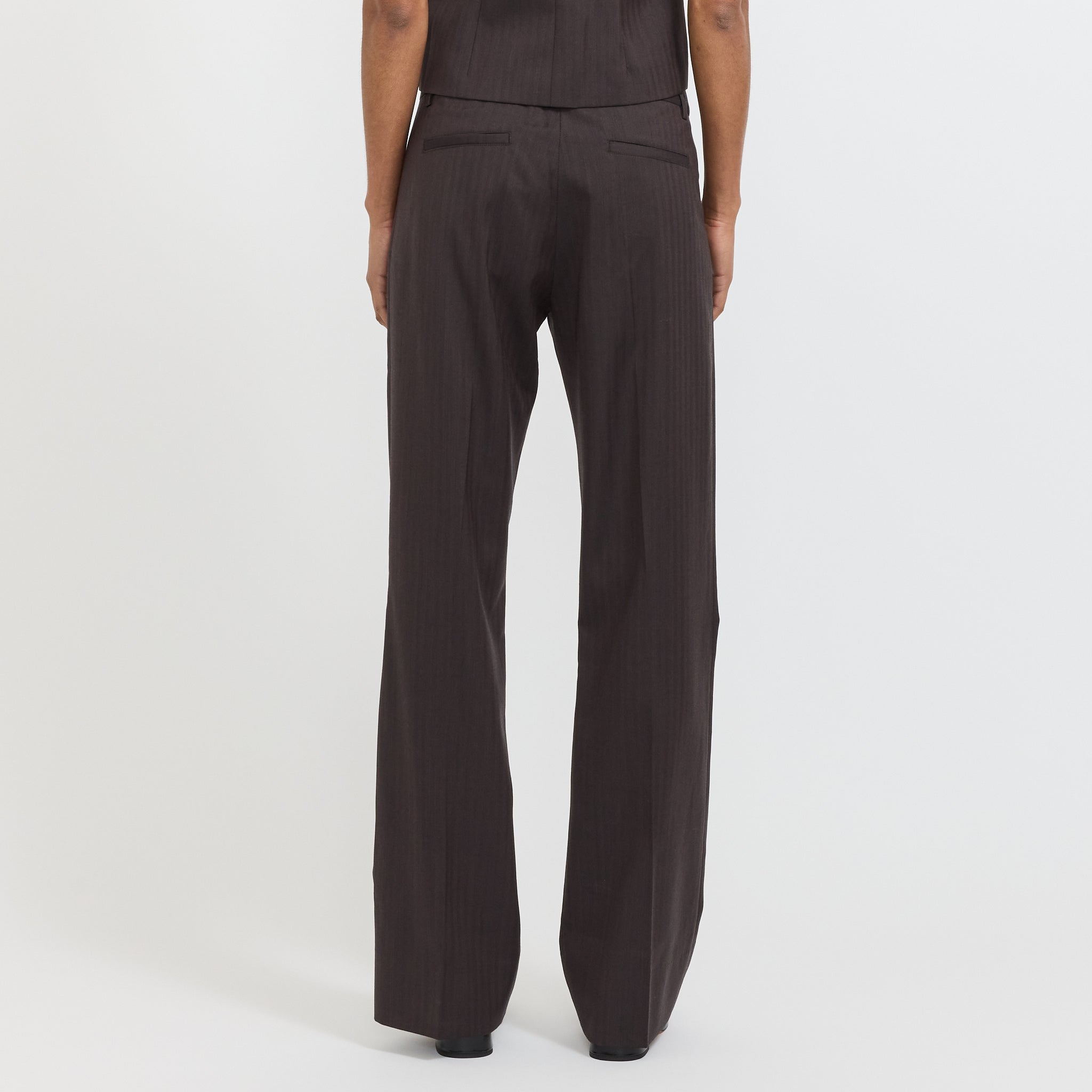 Wynn Hamlyn | Low Rise Utility Trouser Chocolate | Maplestore